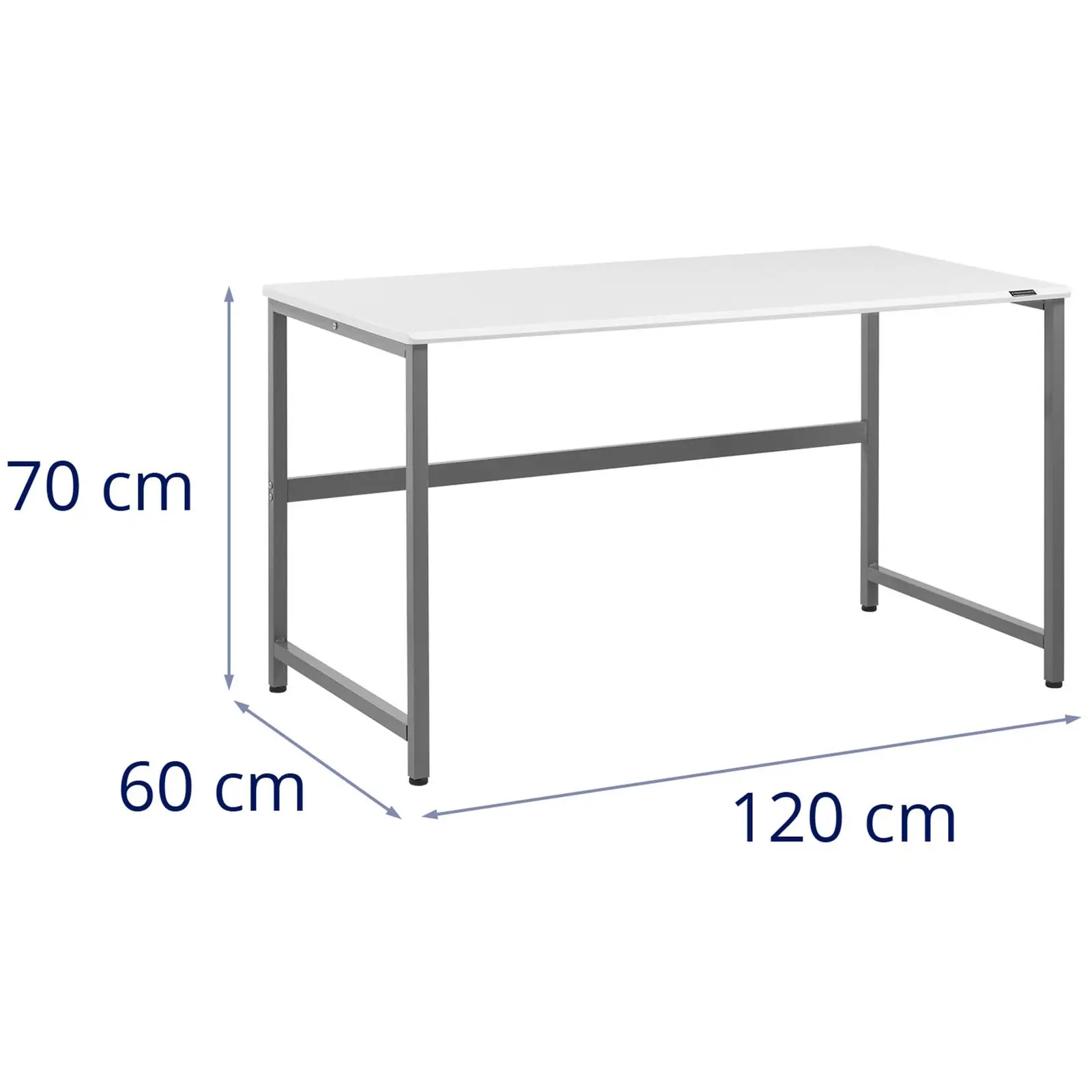 Íróasztal - 120 x 60 cm - fehér / szürke
