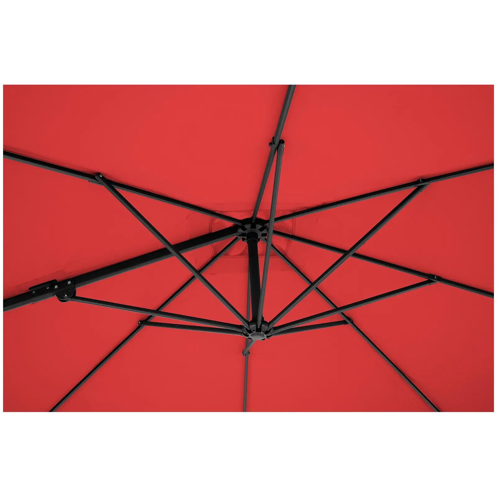 Lámpa formájú napernyő - piros - szögletes - 250 x 250 cm - forgatható