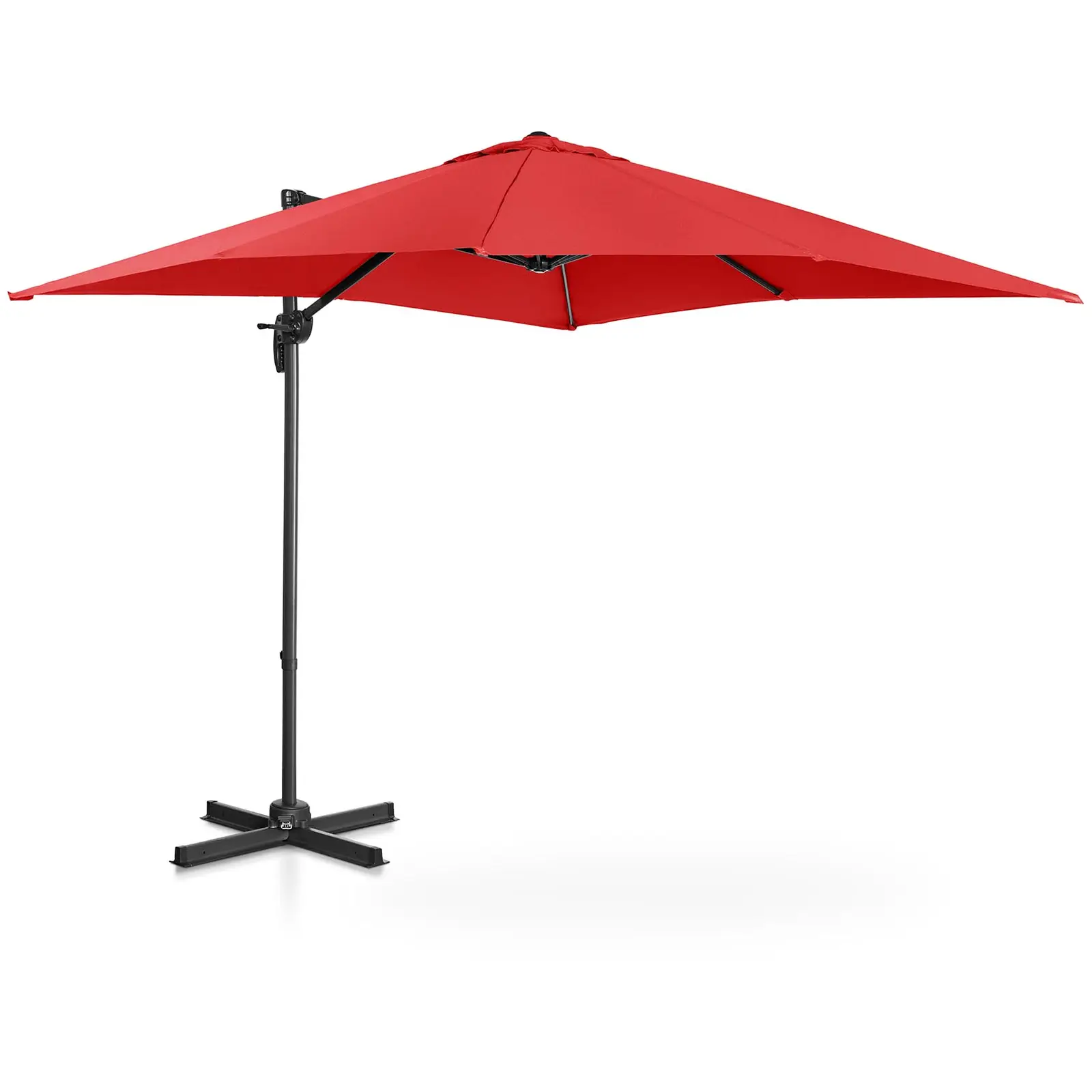 Lámpa formájú napernyő - piros - szögletes - 250 x 250 cm - forgatható