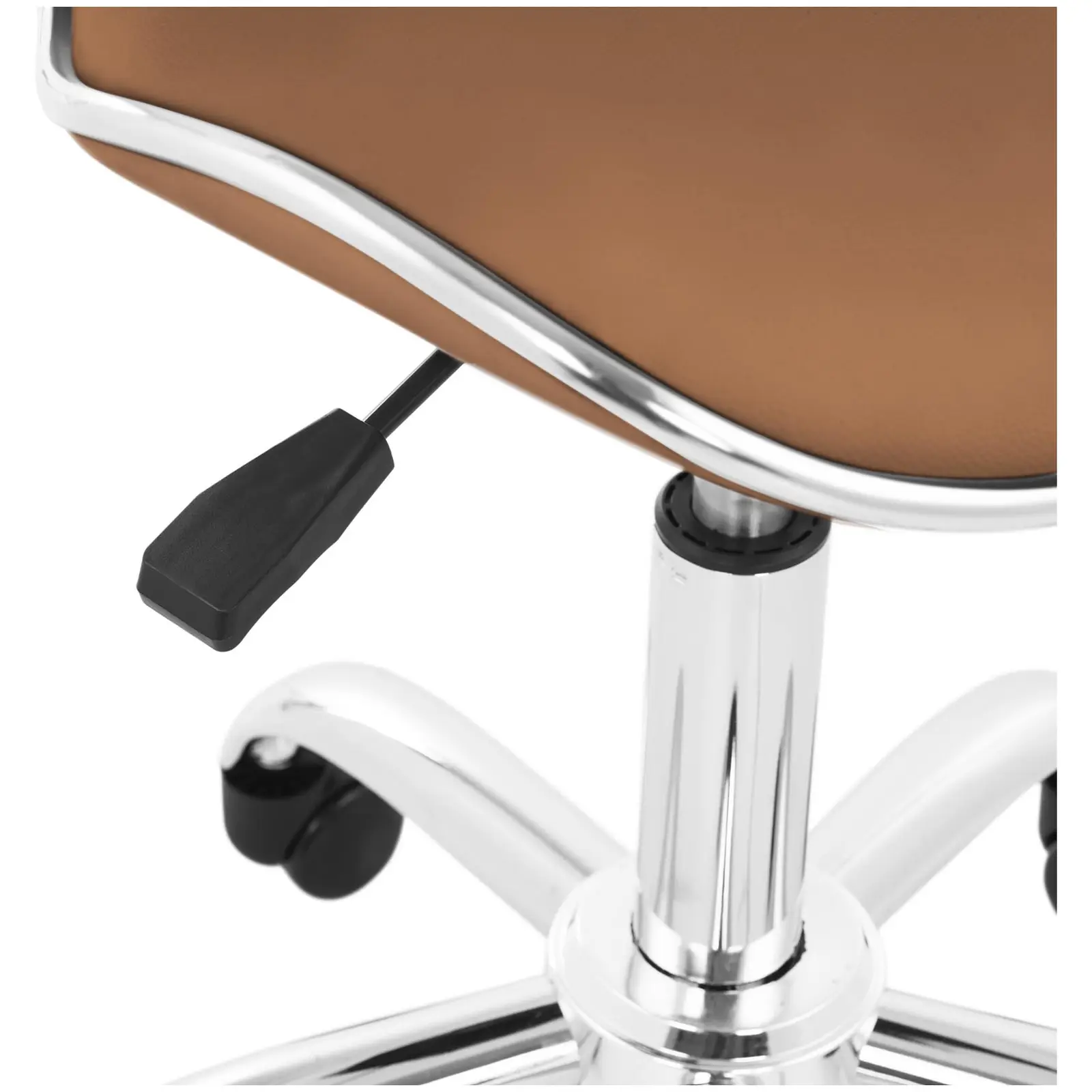 Gurulós szék háttámlával - 680–820 mm - 150 kg - Cappuccino