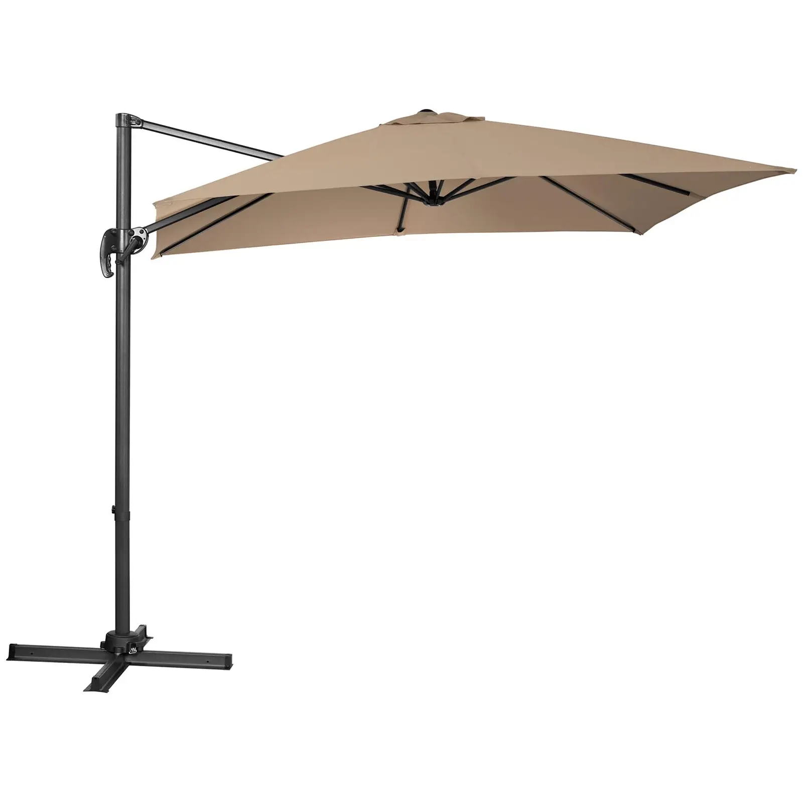 B-termék Lámpa formájú napernyő - tópszínű - szögletes - 250 x 250 cm - forgatható