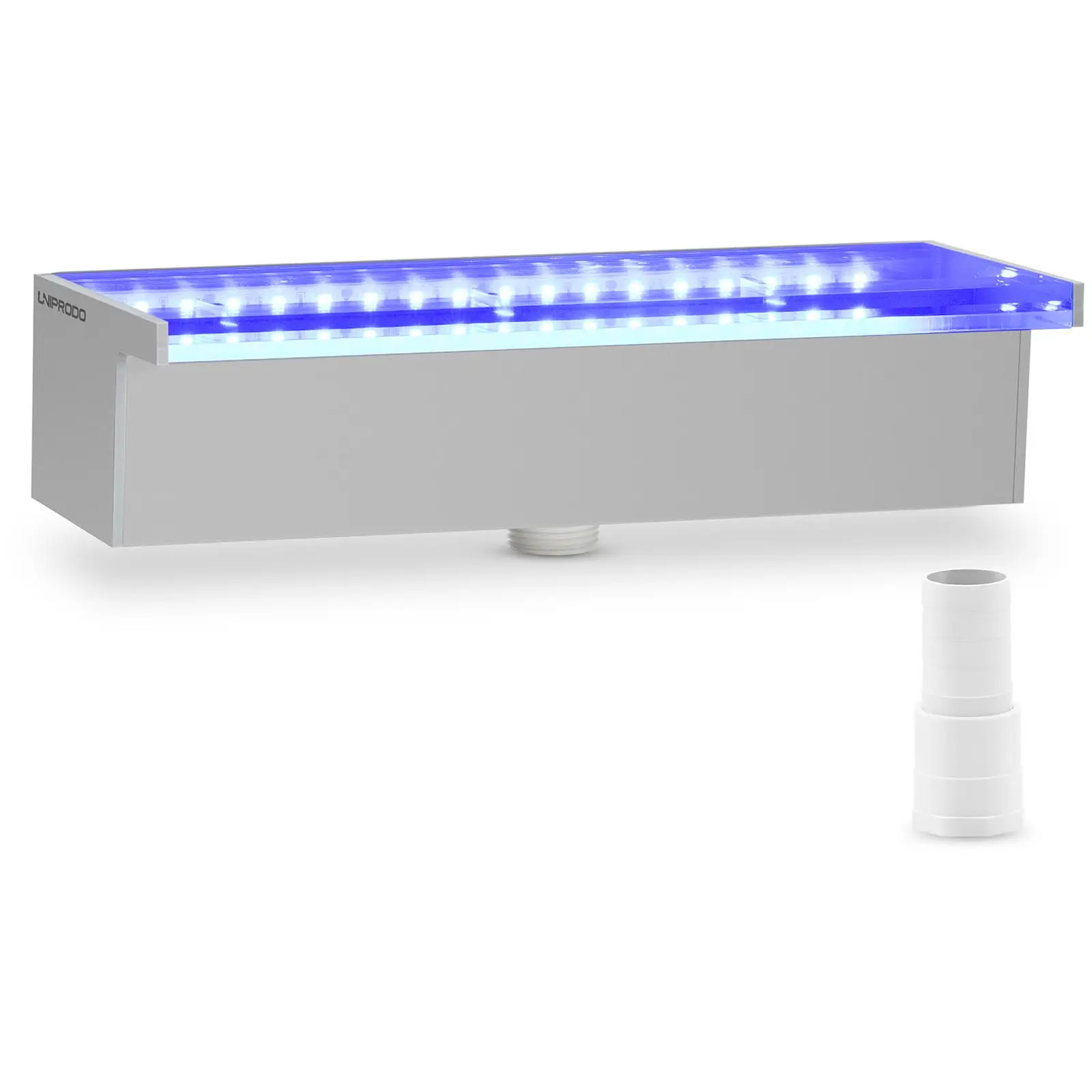 Medence szökőkút - 30 cm - LED világítás - kék/fehér - {{Lip_lenght}} mm-es vízkivezető nyílás