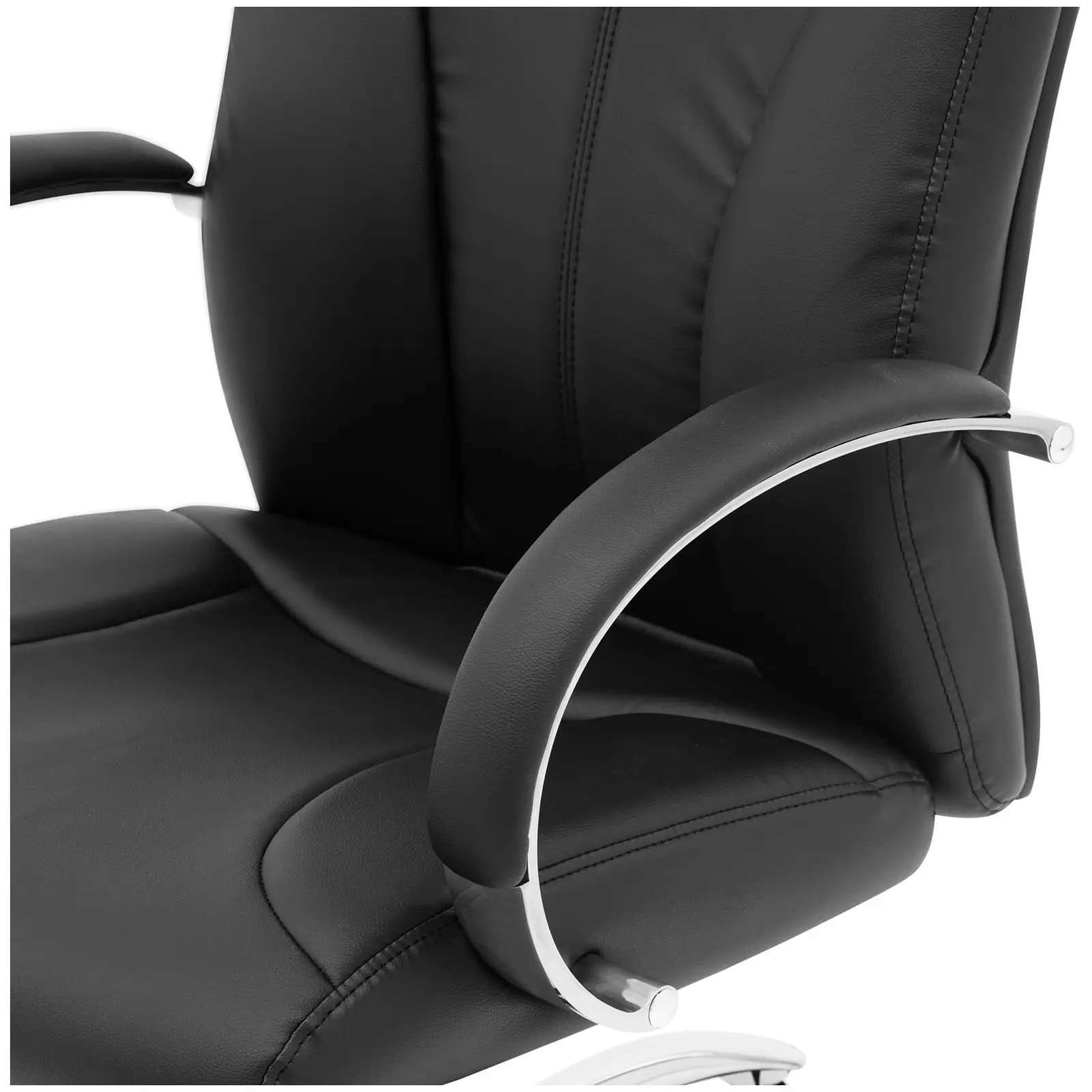B-termék Irodai szék - műbőr háttámla - fekete - 100 kg
