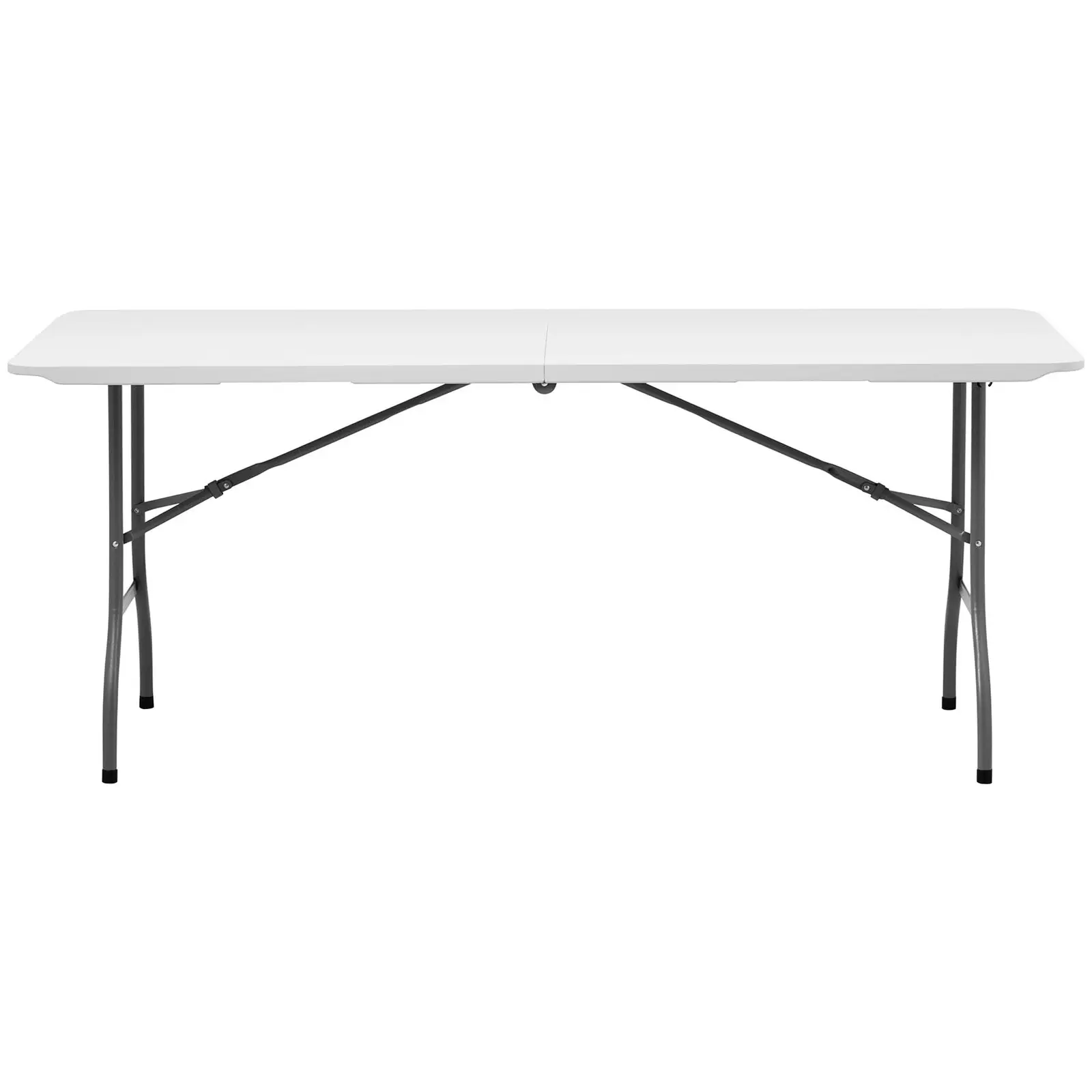 Összecsukható asztal - 1800 x 750 x 740 mm - Royal Catering - 150 kg - kültéri/beltéri - Fehér