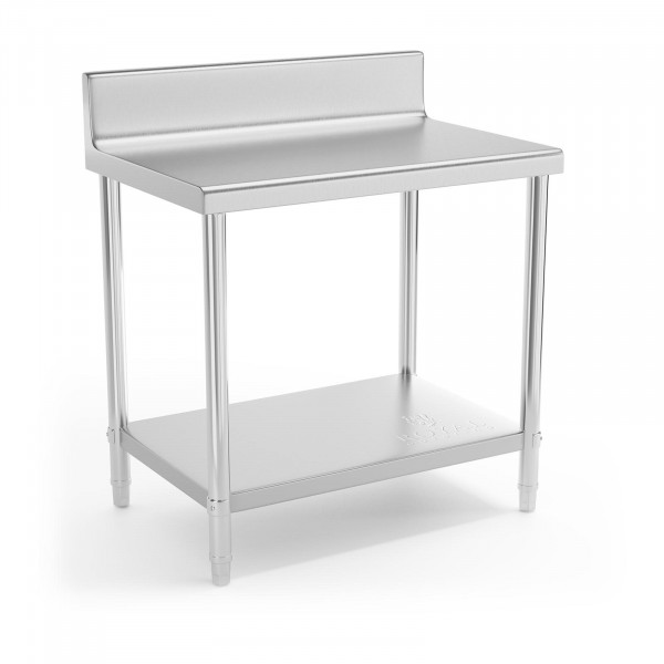 B-termék Rozsdamentes acél asztal - 90 x 60 cm - karimával- 210 kg terhelhetőség