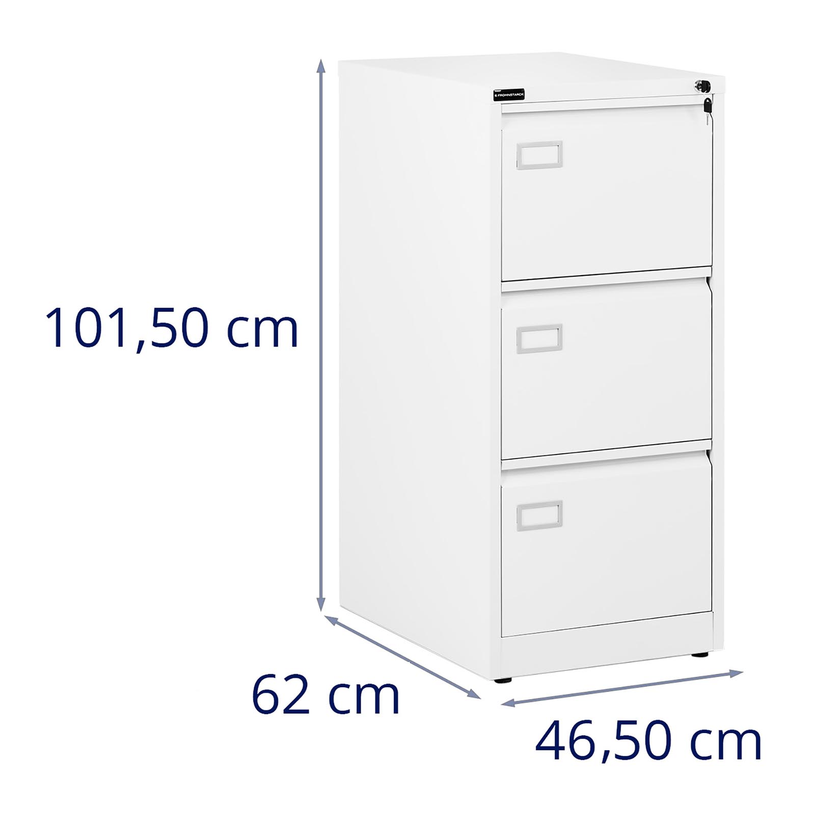 Irattartó szekrény - 3 fiók - 120 kg
