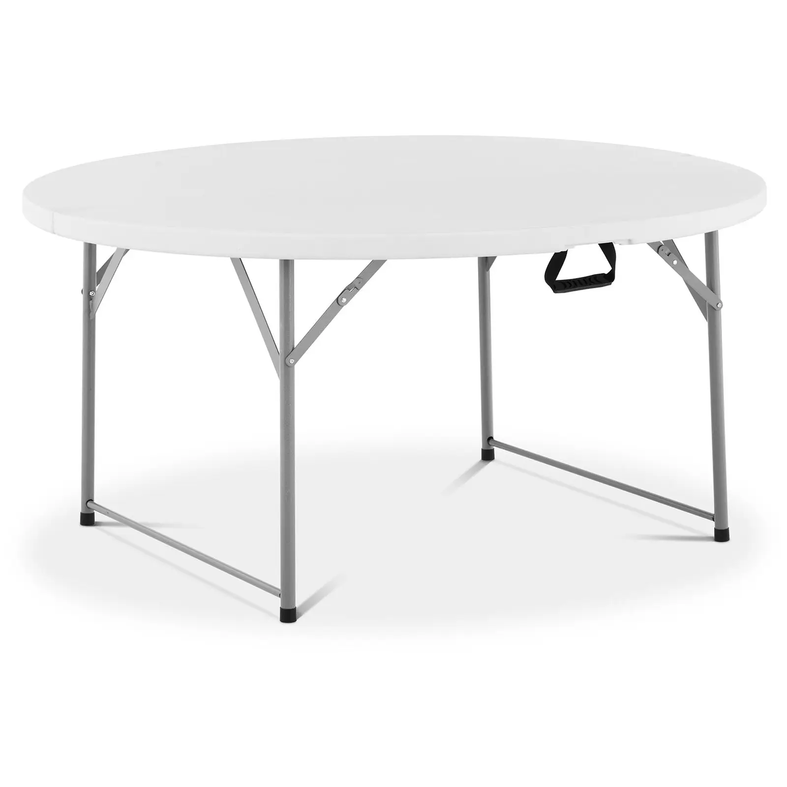 Kerek összecsukható asztal - Ø 1500 x 740 mm - Royal Catering - 150 kg - kültéri/beltéri - fehér