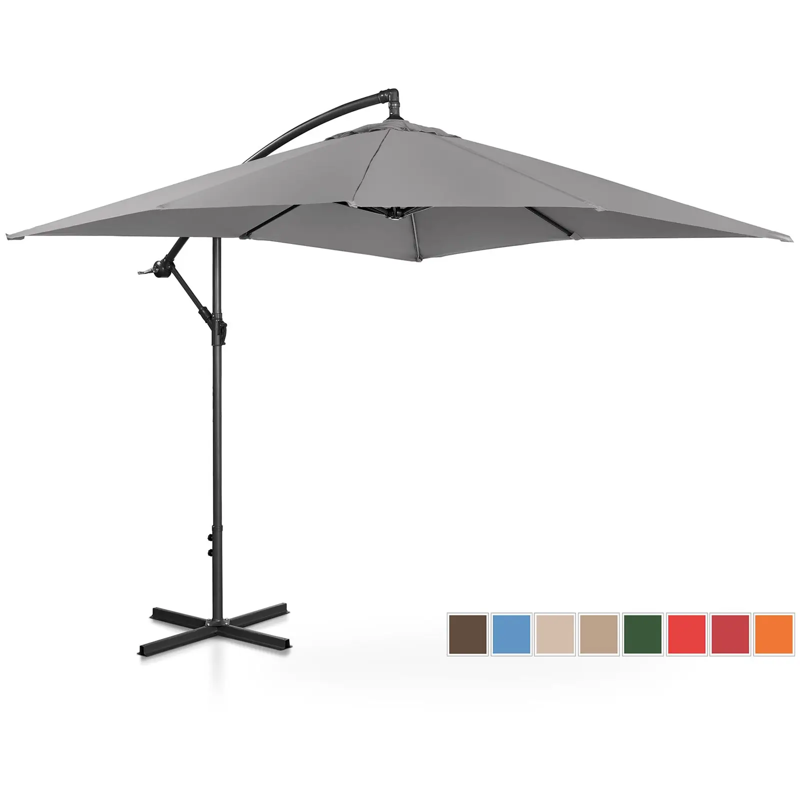 B-termék Lámpa formájú napernyő - sötétszürke - szögletes - 250 x 250 cm - dönthető