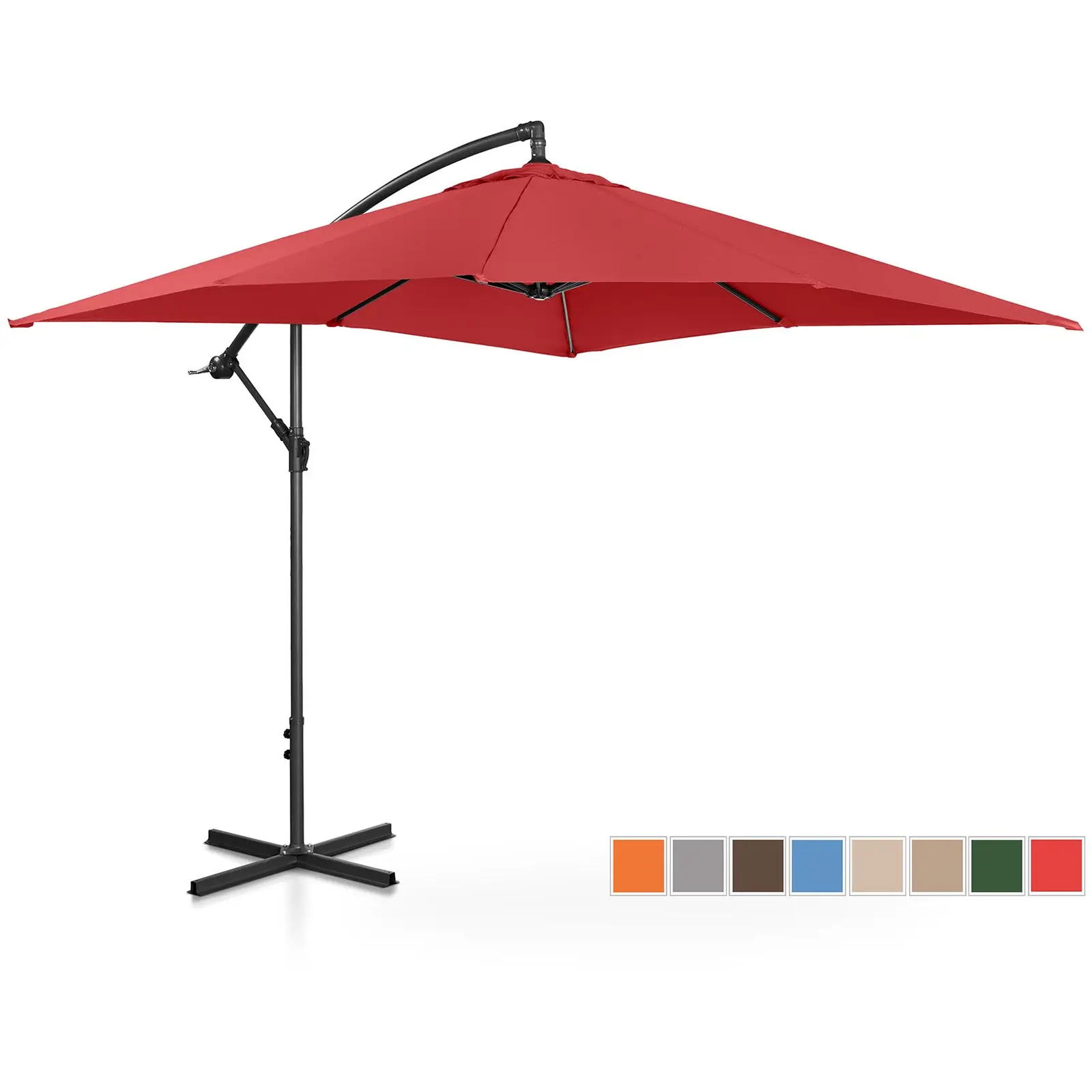 Lámpa formájú napernyő - Bordóvörös - négyszögletes -  250 x 250 cm - dönthető