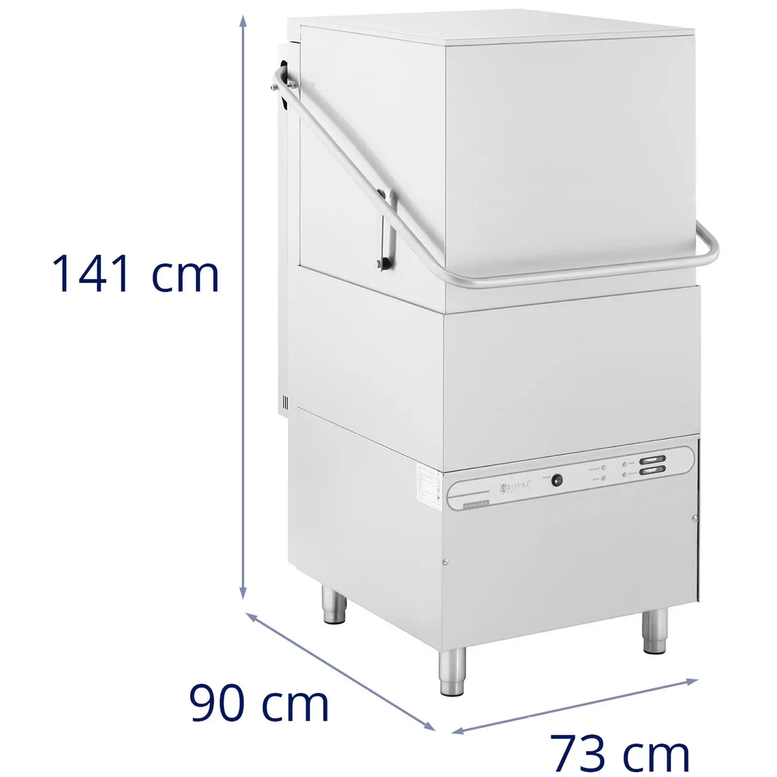 Ipari mosogatógép - 8600 W - Royal Catering - akár 60 mosogatási ciklus/óra