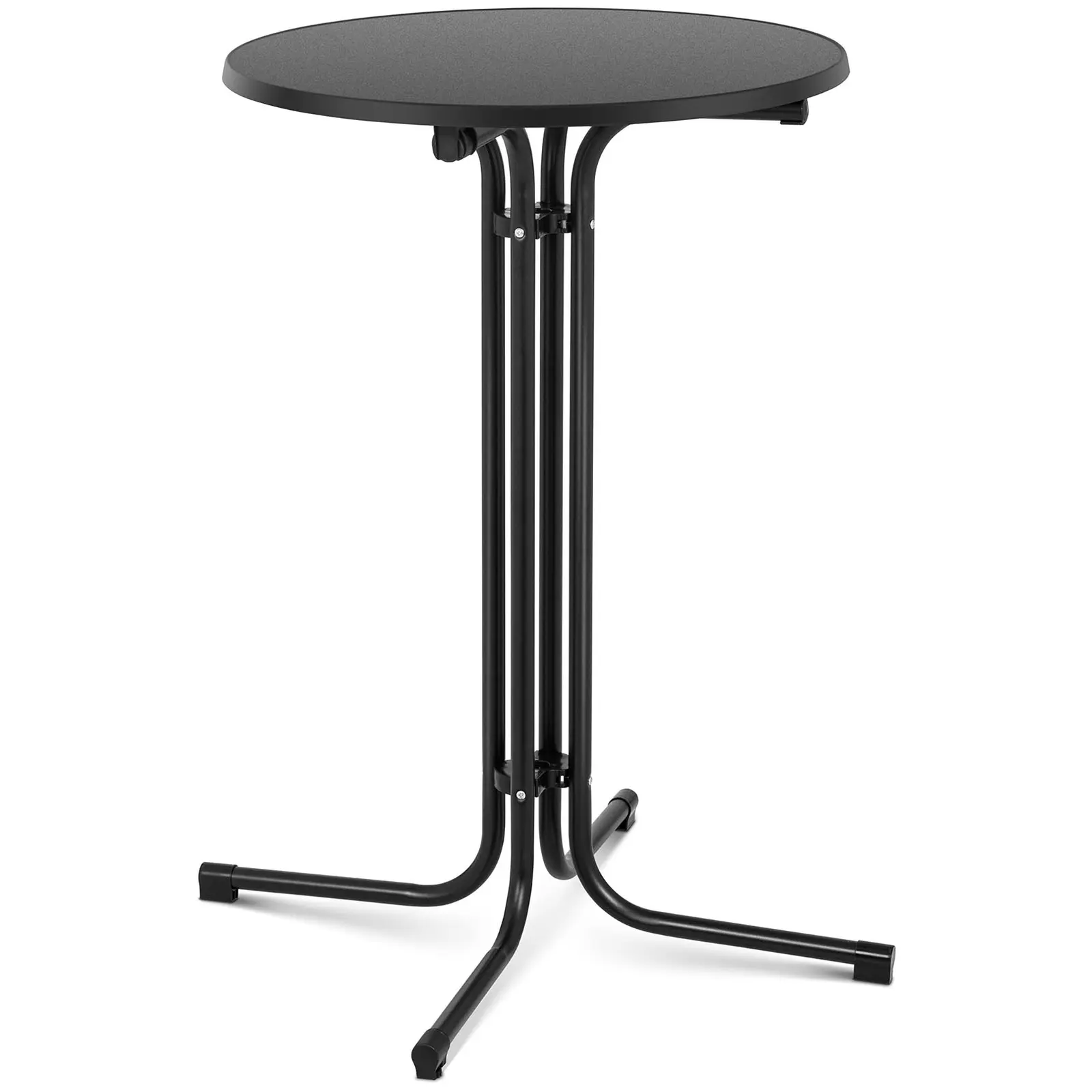 Bárasztal - Ø 70 cm - összecsukható - fekete