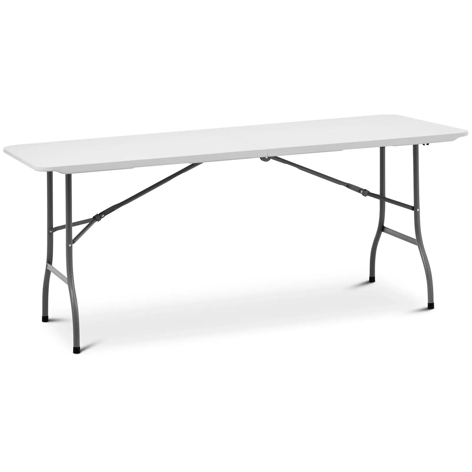 Összecsukható asztal - 1800 x 750 x 740 mm - Royal Catering - 150 kg - kültéri/beltéri - Fehér
