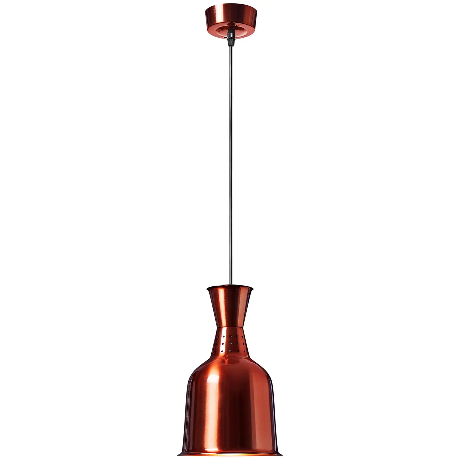 Melegentartó lámpa - sárgaréz megjelenés- 19 x 19 x 29 cm - Royal Catering - acél