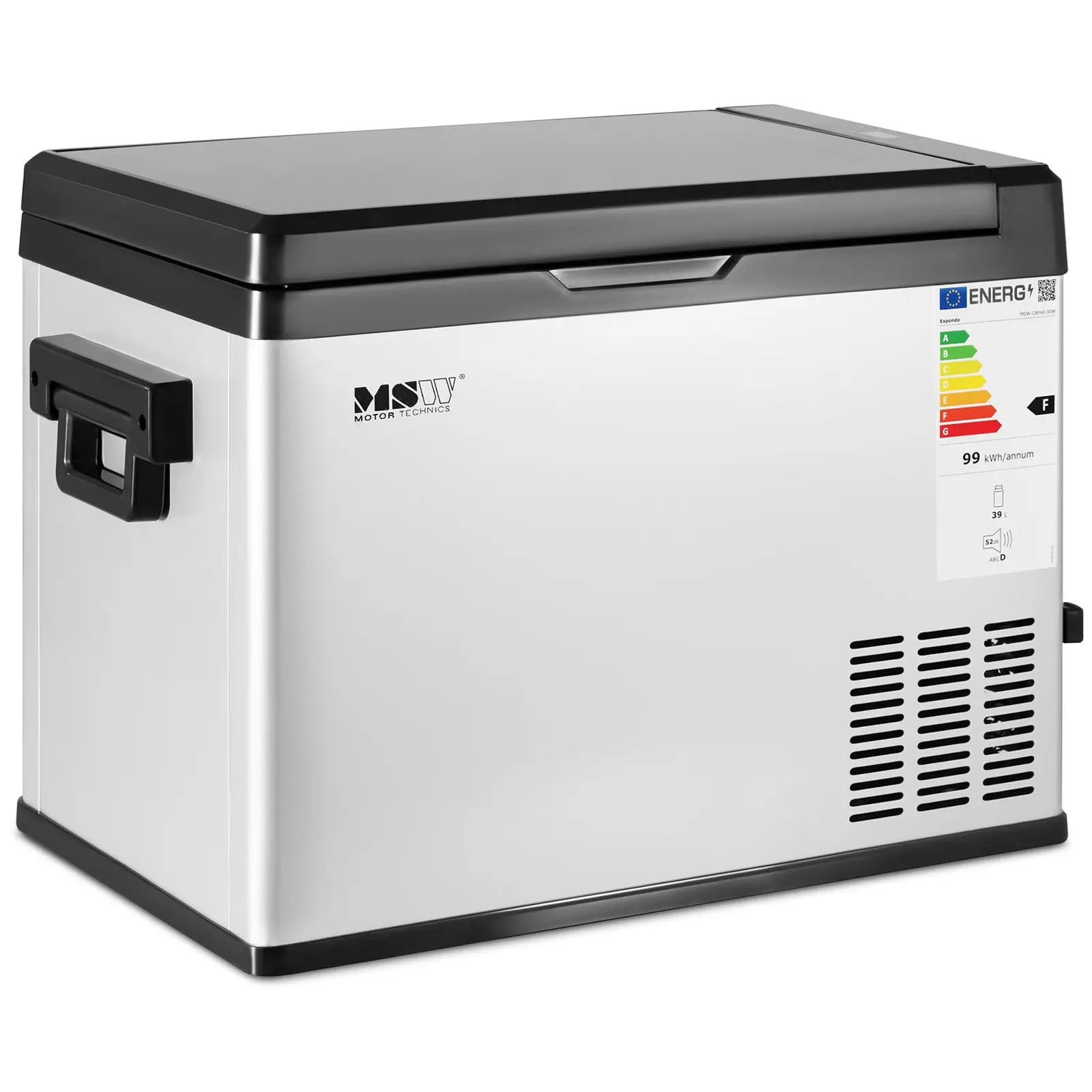 B-termék Autós hűtő - 39 L - -20–20 °C - 12/24 (DC) / AC-adapter V (DC) 
