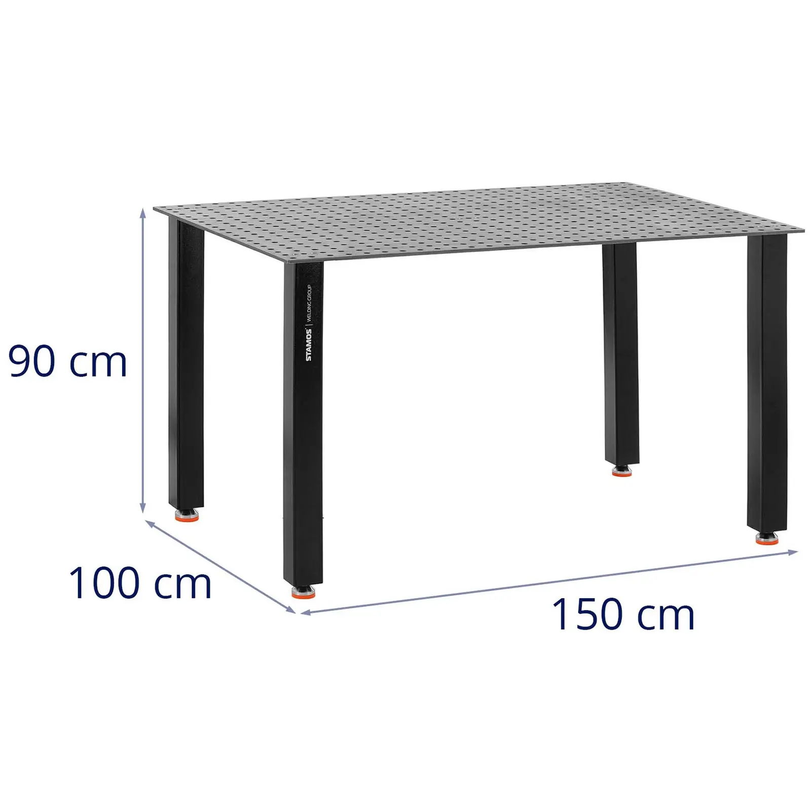 Hegesztő asztal - 200 kg - 150 x 100 cm