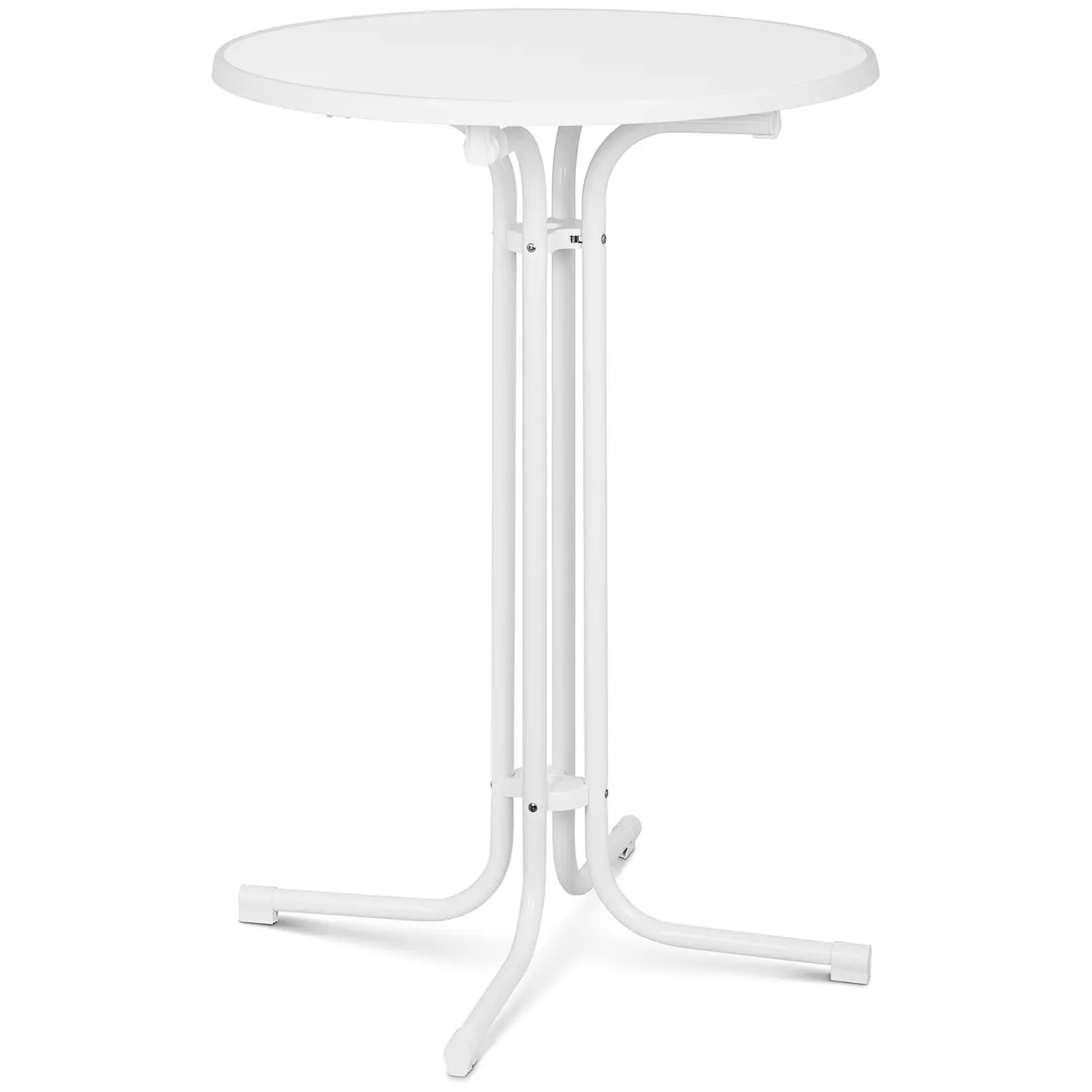Bárasztal - Ø 80 cm - összecsukható - fehér