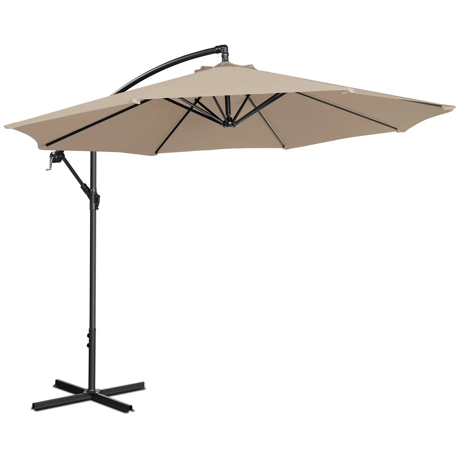 Lámpa formájú napernyő - Krémszínű - kerek - Ø 300 cm - dönthető