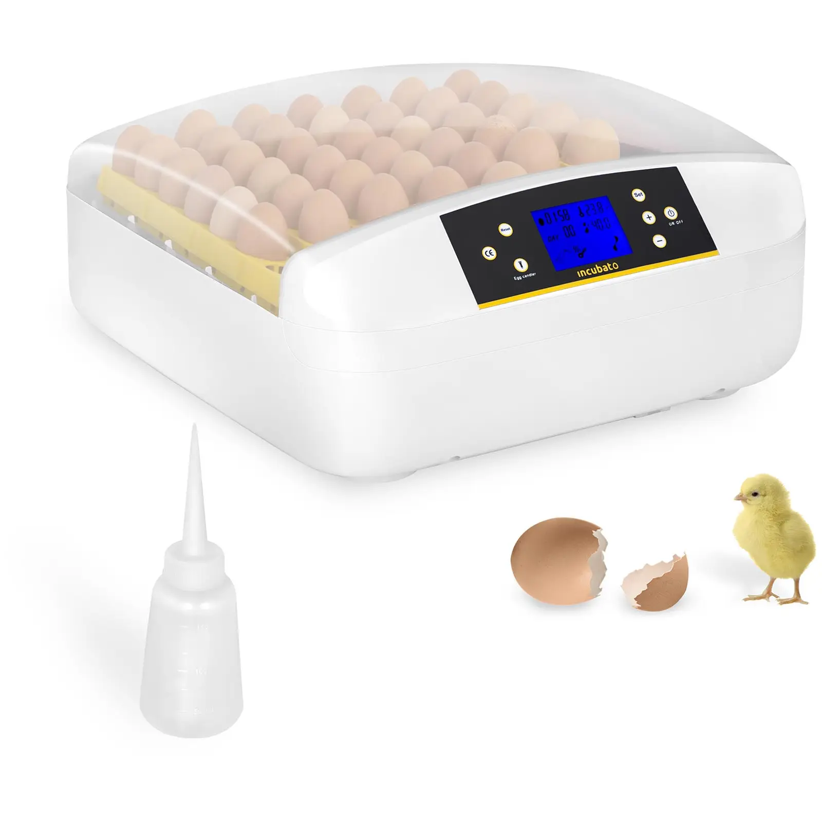 Tojás inkubátor - 56 tojás - vízadagolóval - teljesen automatikus