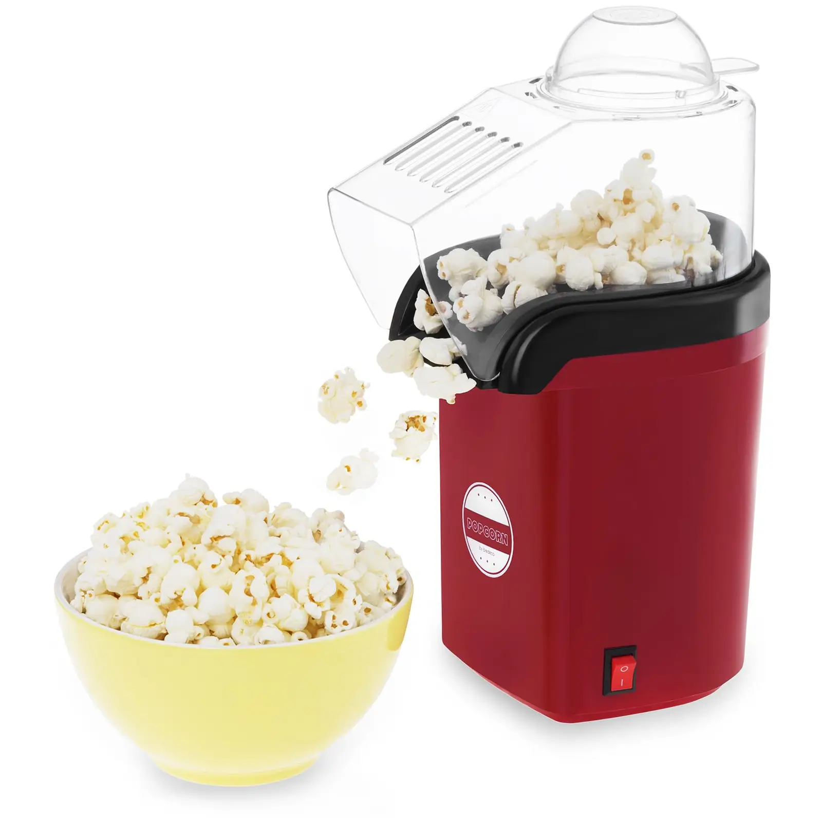 Popcorn készítő gép meleg levegős technológiával- piros