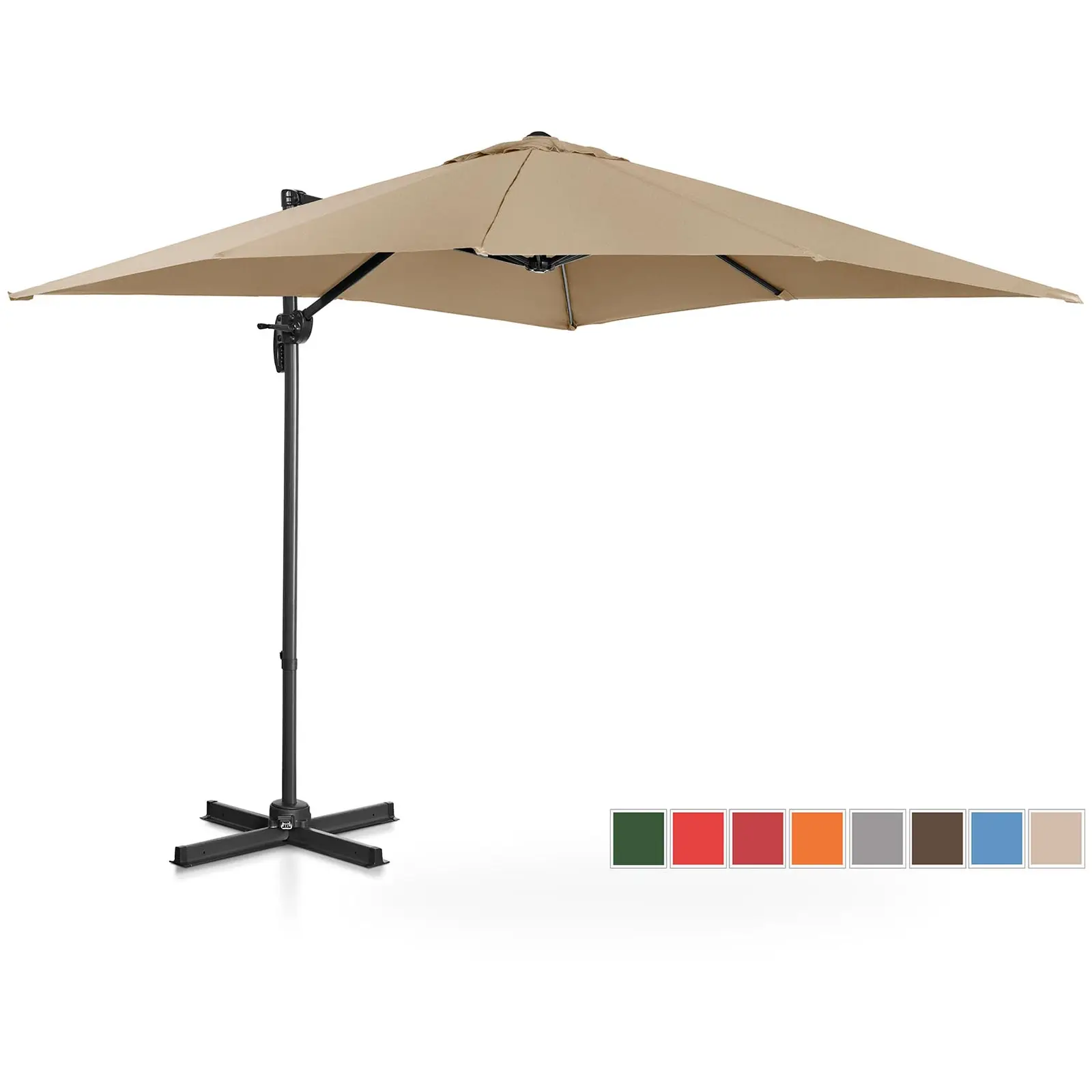 Lámpa formájú napernyő - Taupe - négyszögletes - 250 x 250 cm - dönthető és forgatható