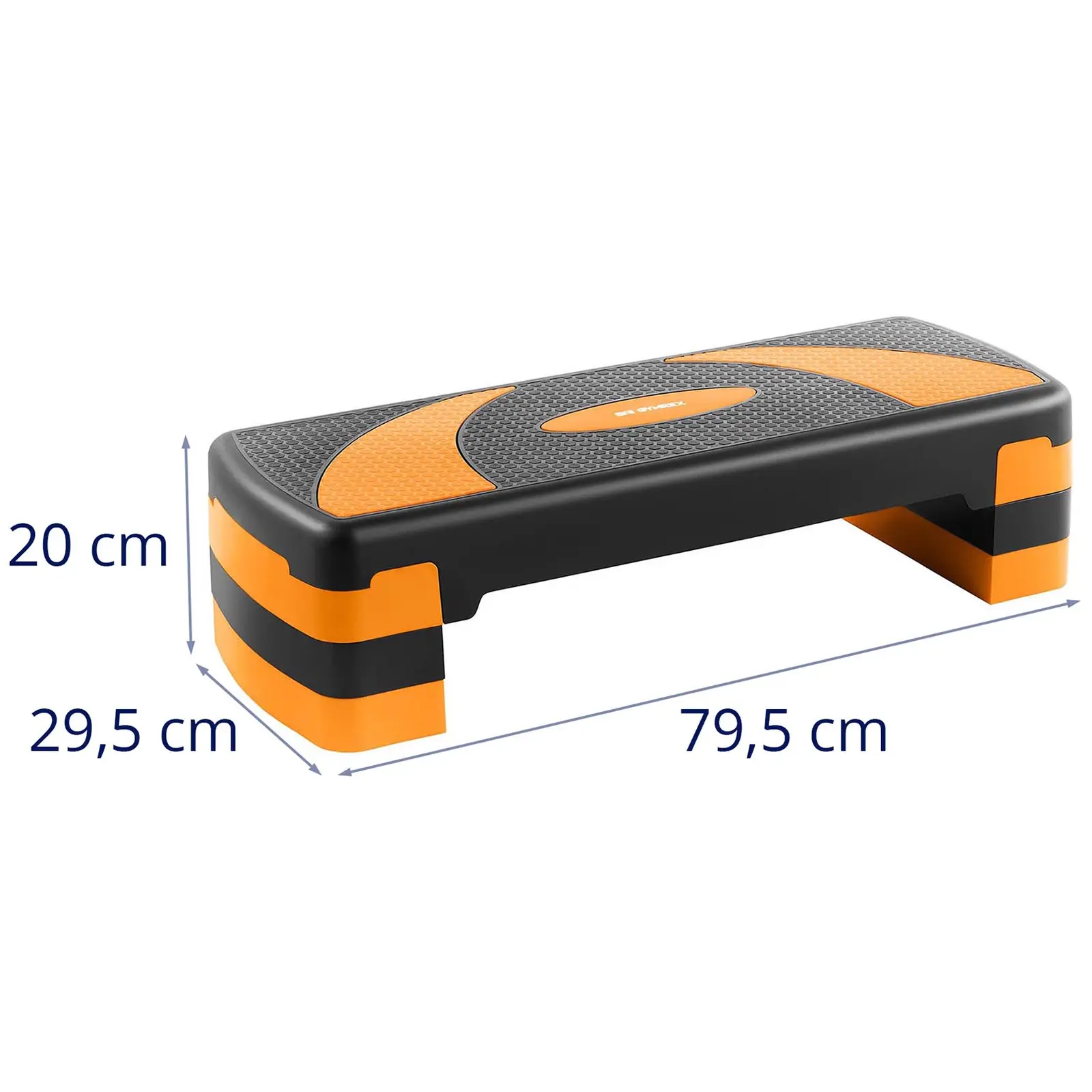 Szteppad - állítható magasság - 100 kg - fekete / narancssárga