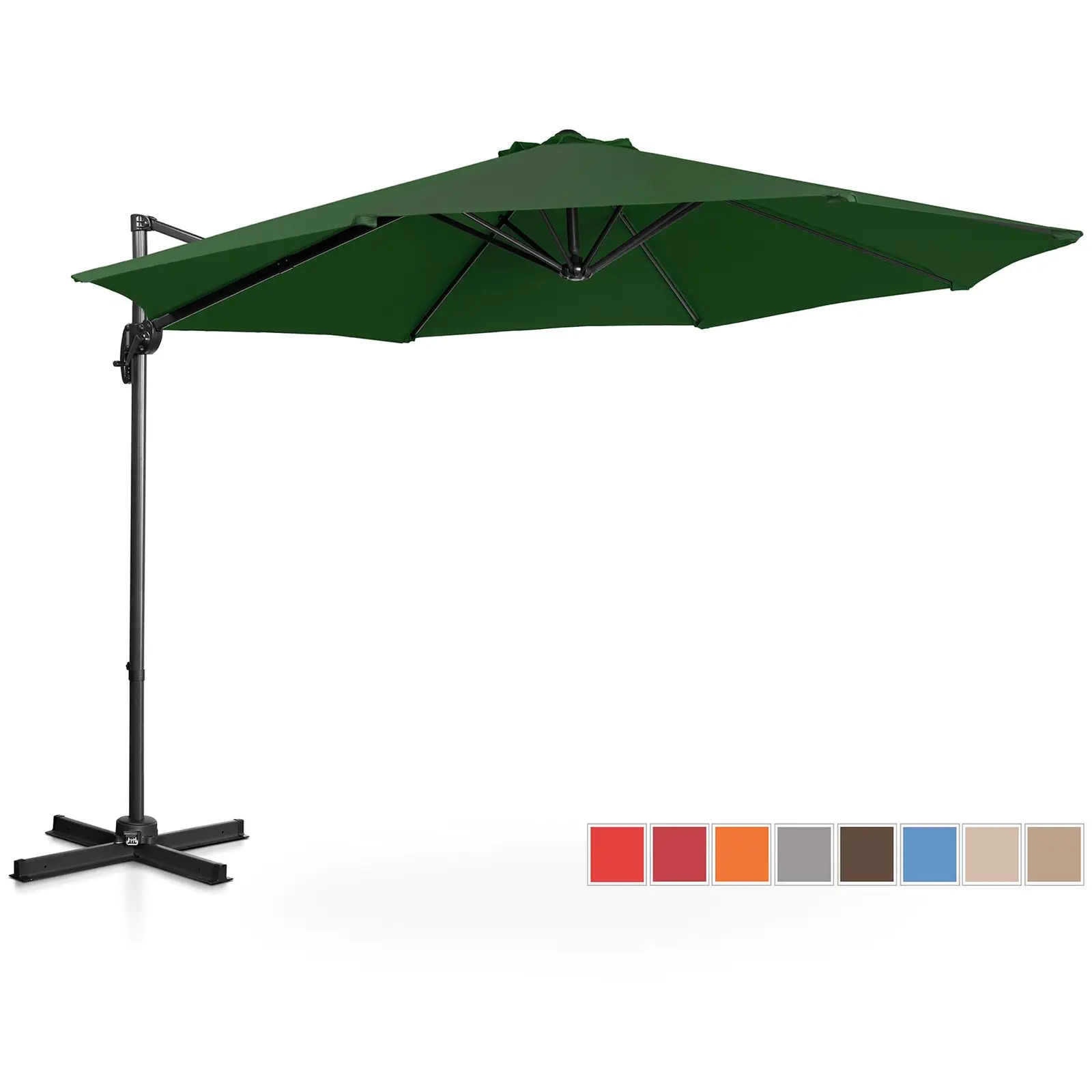 Lámpa formájú napernyő - Zöld - kerek - Ø 300 cm - dönthető és forgatható