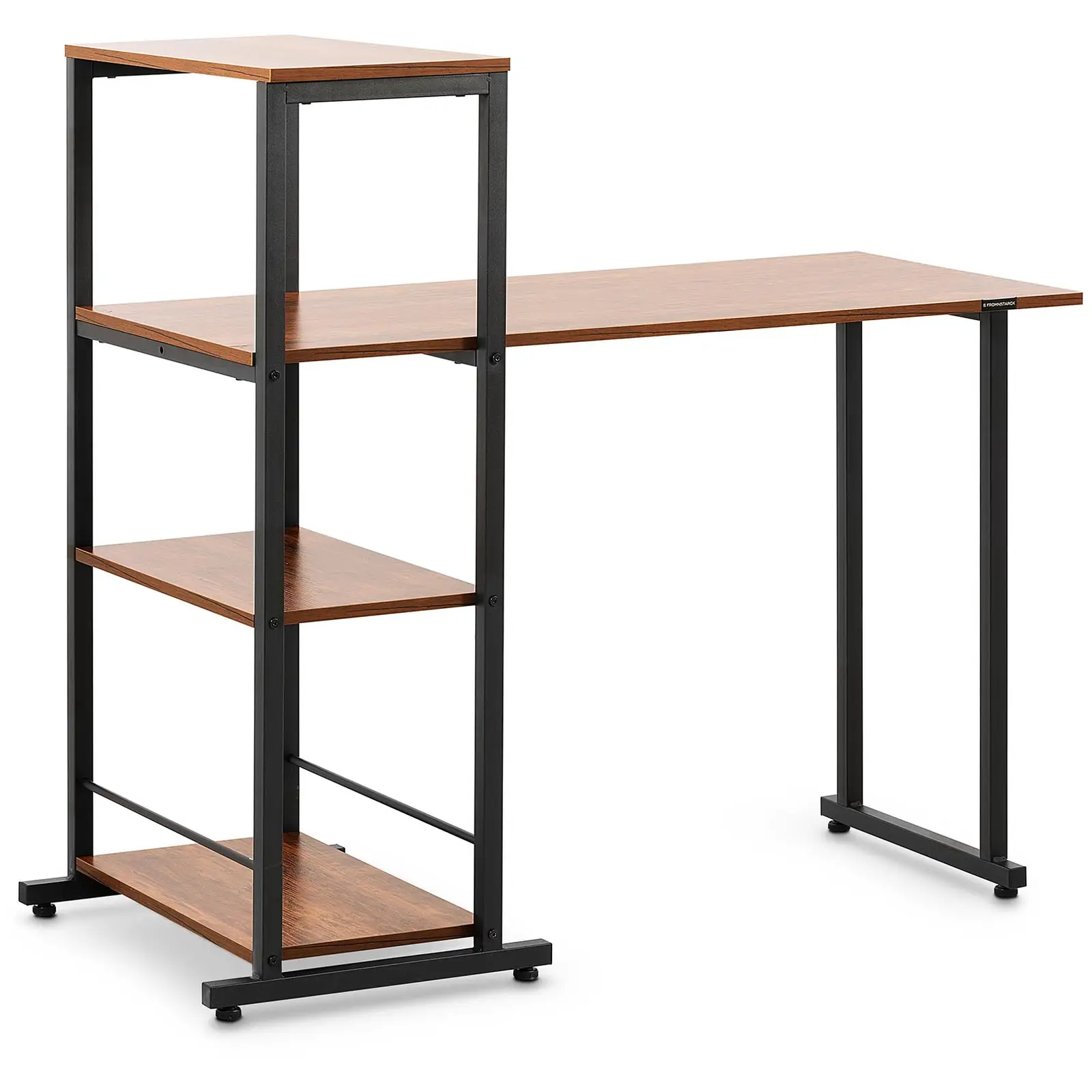 B-termék Íróasztal - polccal - 110 x 50 cm - 105 kg - barna / fekete