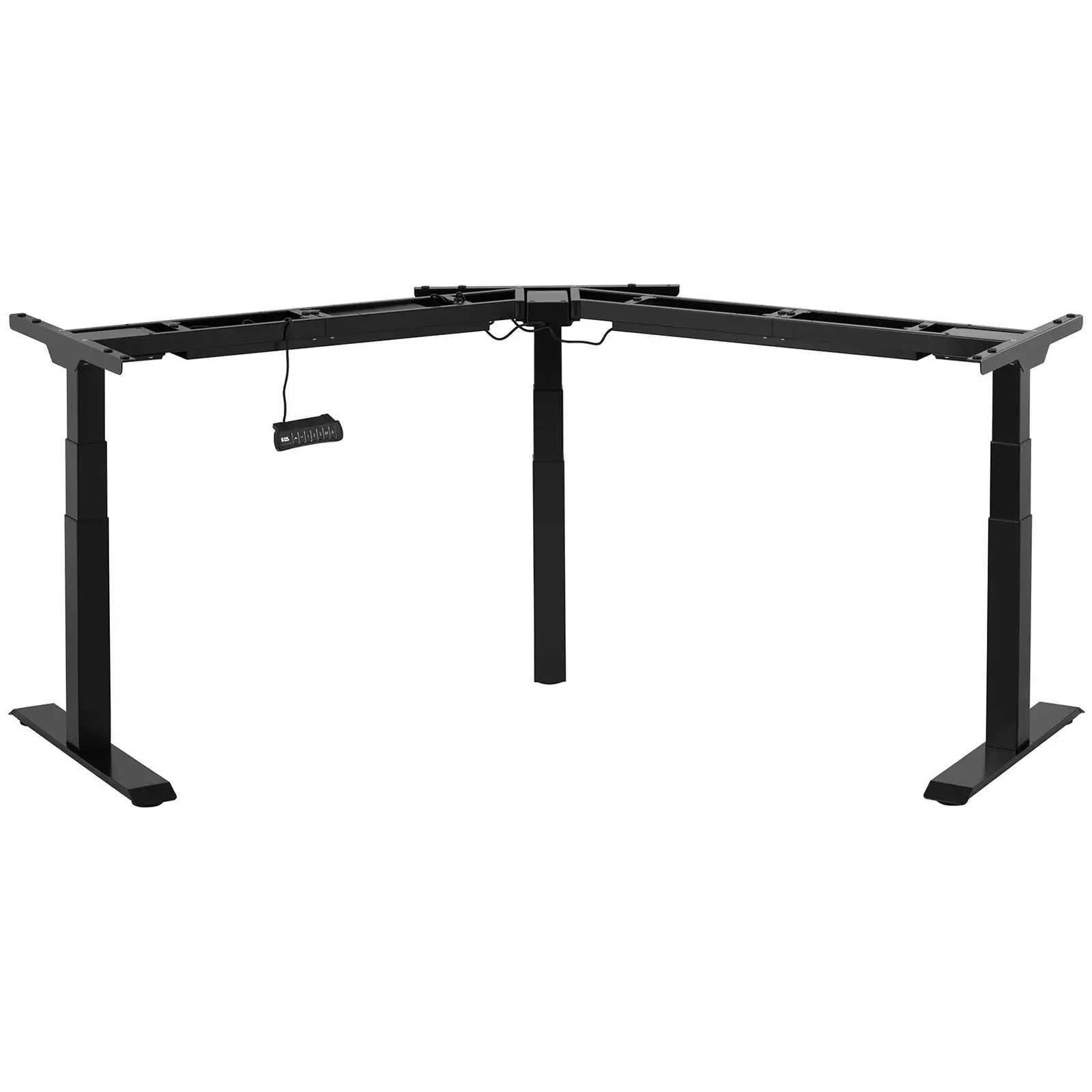 Állítható magasságú sarok asztal keret - magasság: 60–125 cm - szélesség bal/jobb: 116-186 cm - szög: 120° - 150 kg