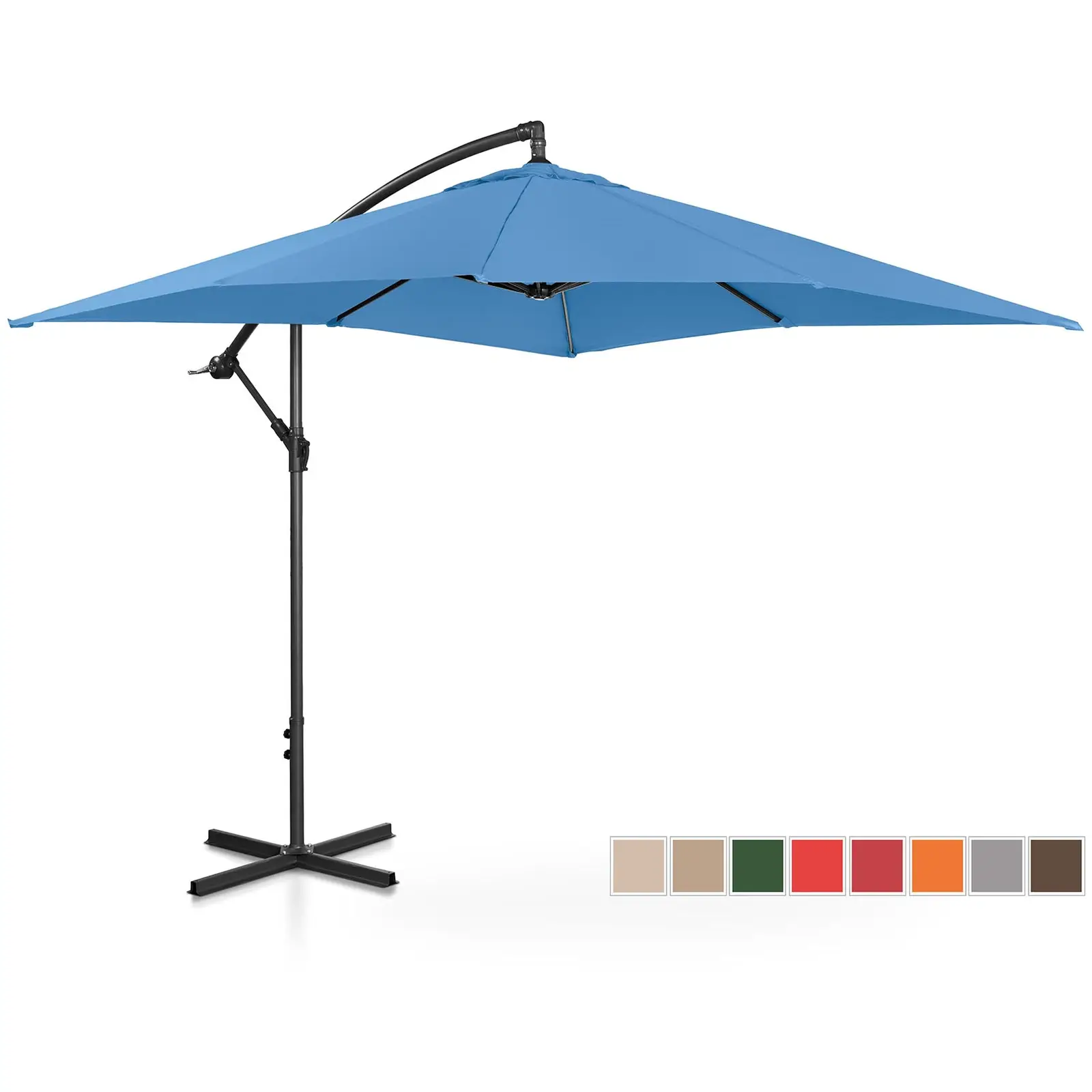 Lámpa formájú napernyő - kék - szögletes - 250 x 250 cm - dönthető | Uniprodo