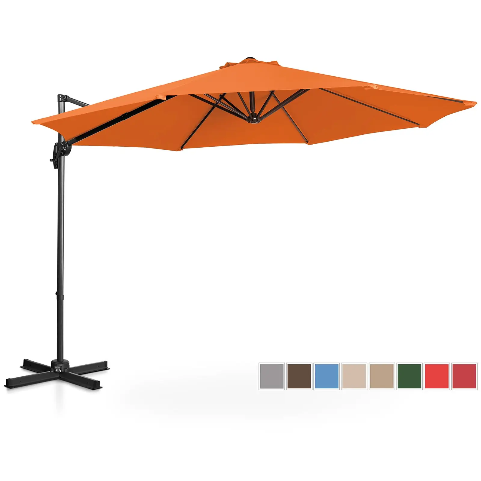 Lámpa formájú napernyő - Narancssárga - kerek - Ø 300 cm - dönthető és forgatható