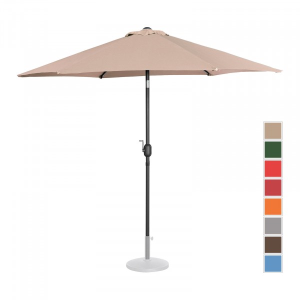 B-termék Nagy napernyő - krémszínű - hatszögletű - Ø 270 cm - dönthető