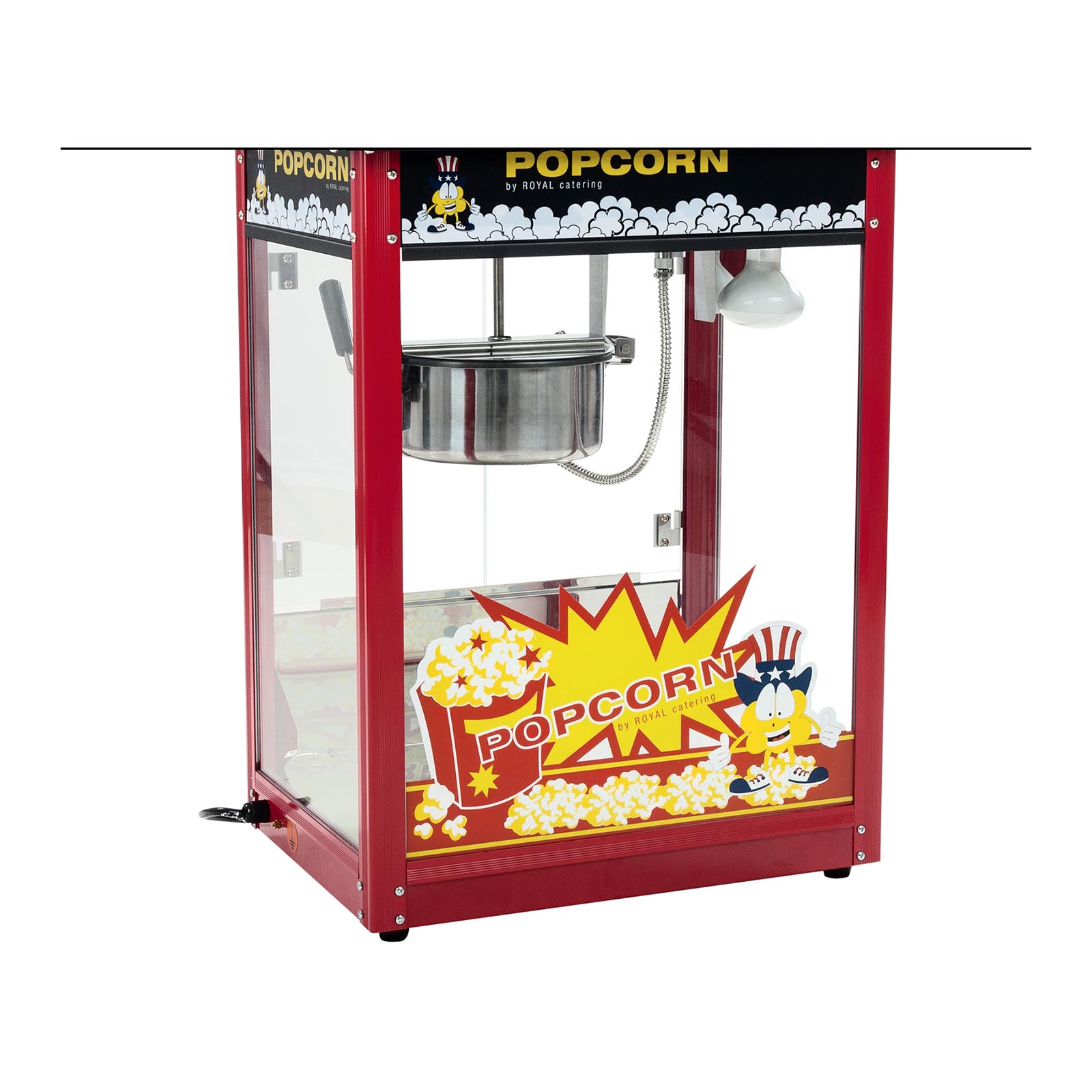 Pop-corn készitő gép és vattacukor készítő gép készlet - 1.600 W/1.200 W - szélfogó búra