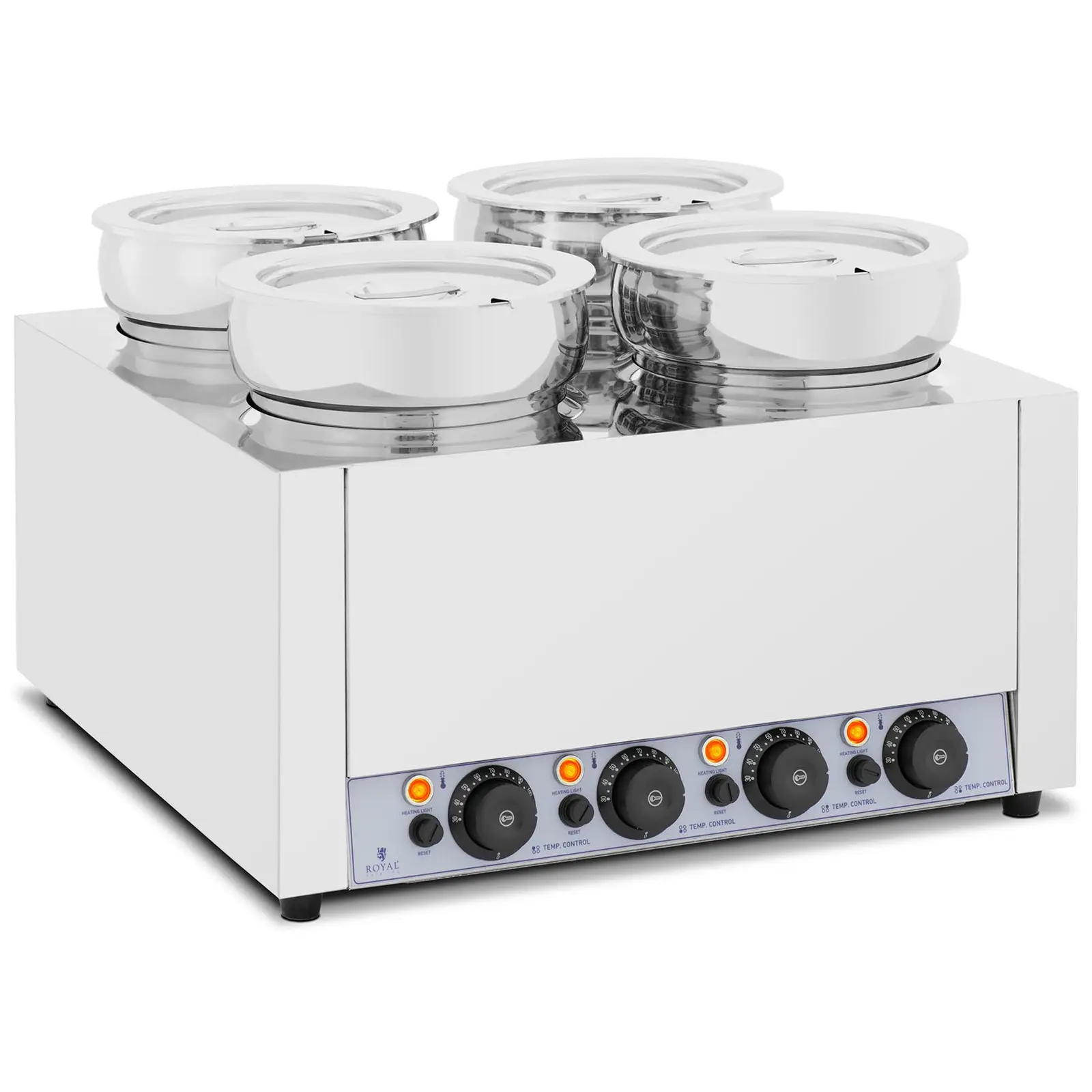Bain Marie - 4 x 7 l - 2000 W - fényes - Royal Catering