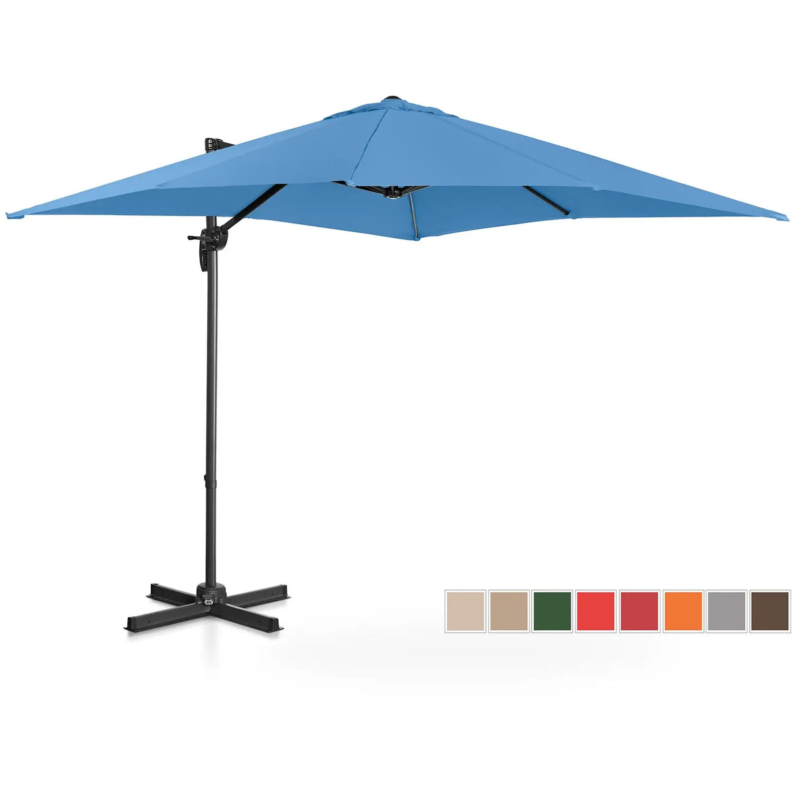 Lámpa formájú napernyő - kék - szögletes - 250 x 250 cm - forgatható