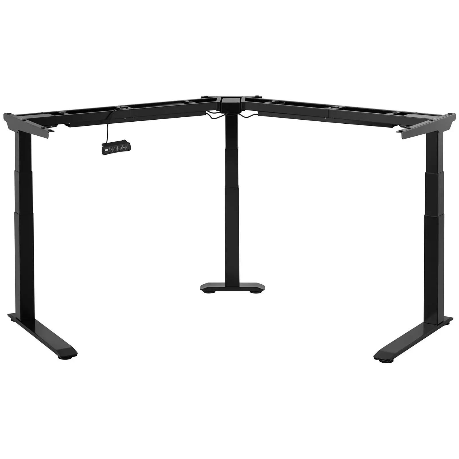 Állítható magasságú sarok asztal keret - magasság: 60–125 cm - szélesség bal/jobb: 116–186 cm - szög 120° - 150 kg
