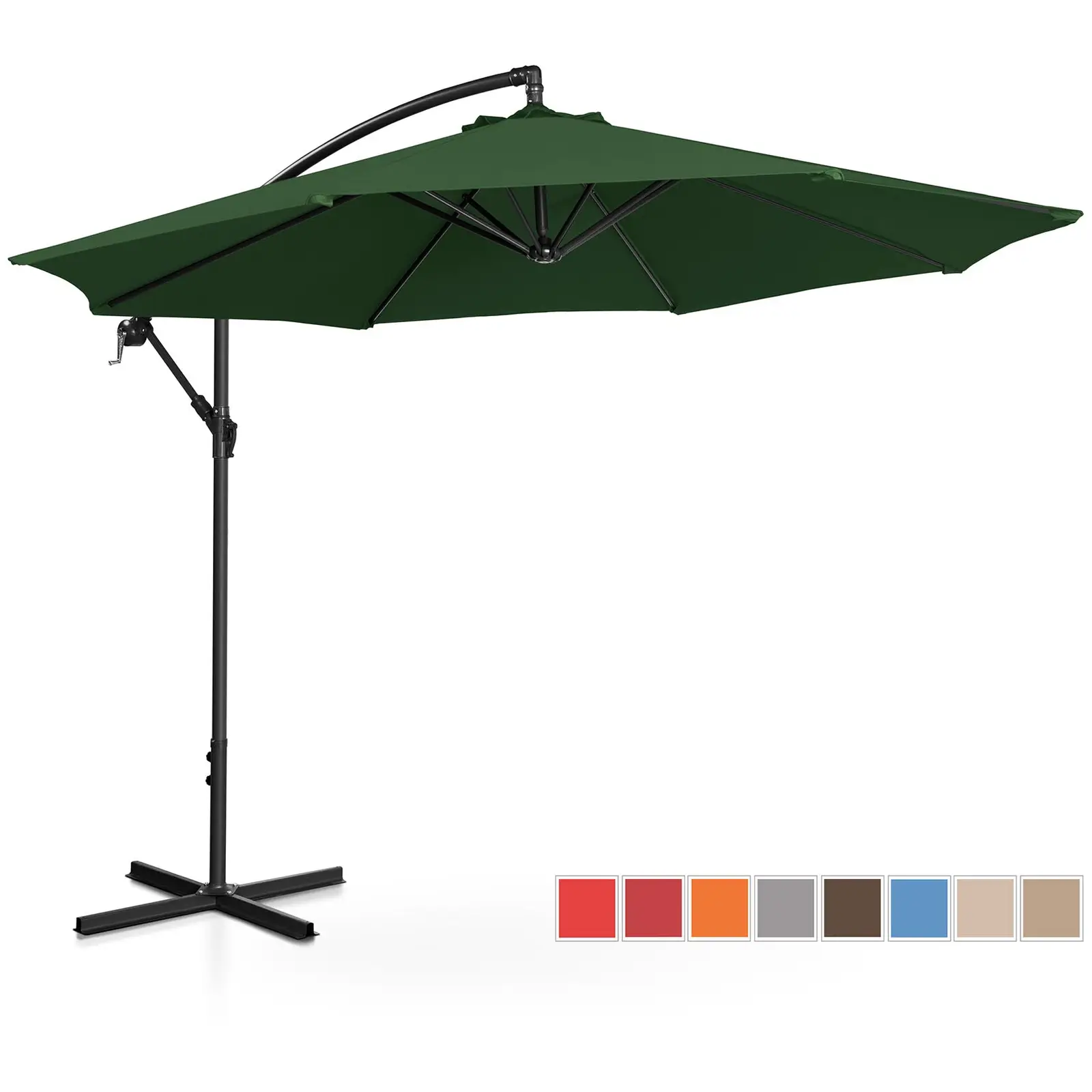 Lámpa formájú napernyő - Zöld - kerek - Ø 300 cm - dönthető
