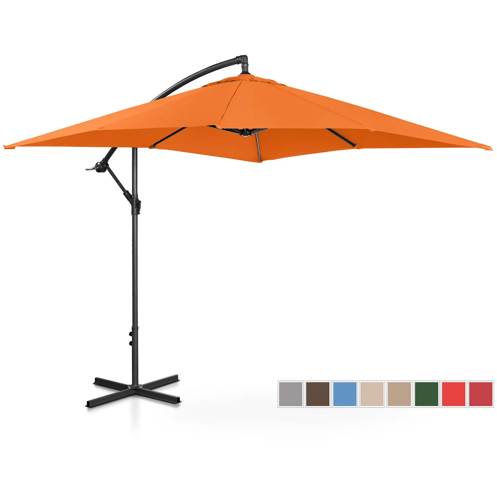 Lámpa formájú napernyő - narancssárga - szögletes - 250 x 250 cm - dönthető | Uniprodo