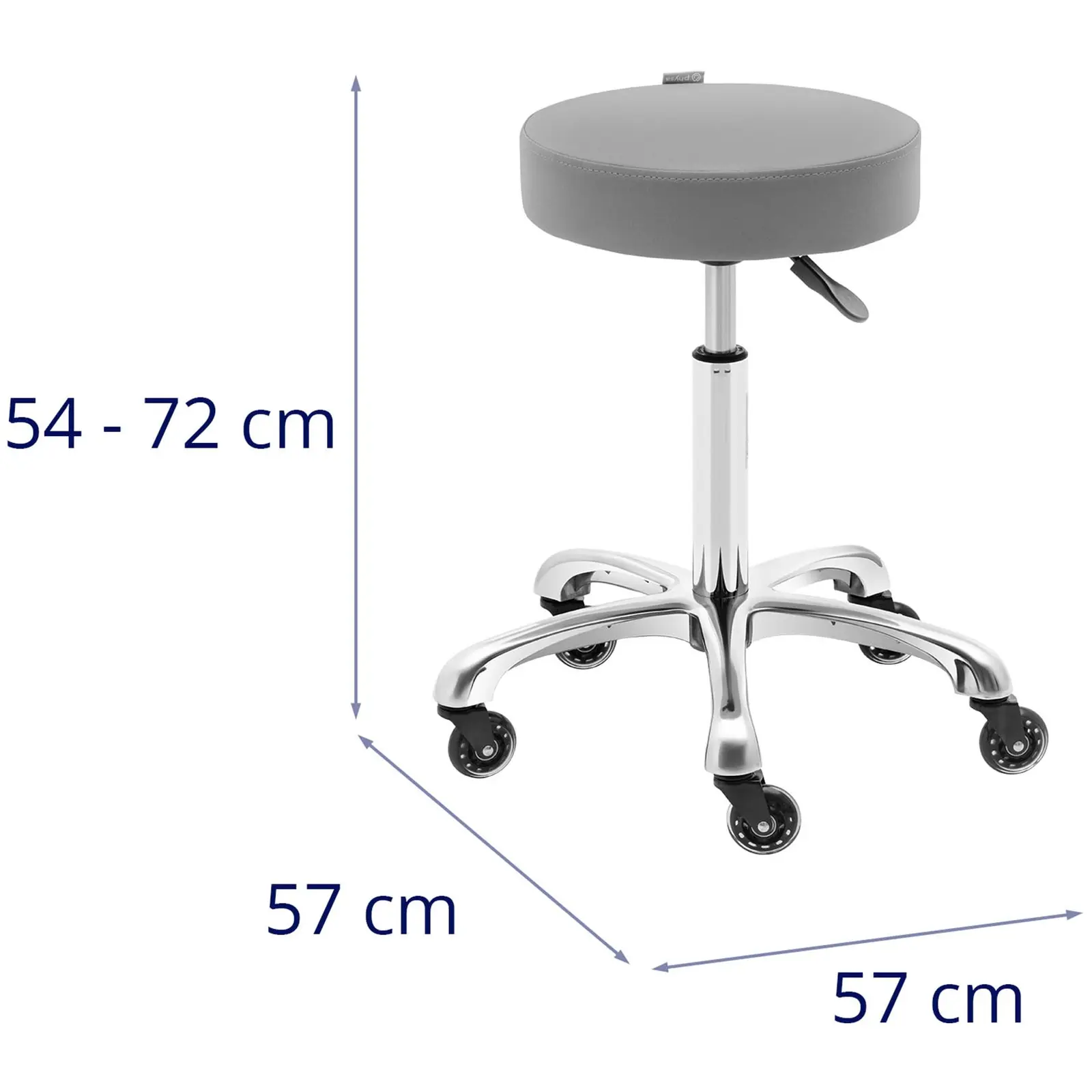 Gurulós szék - 540–720 mm - 150 kg - Sötétszürke