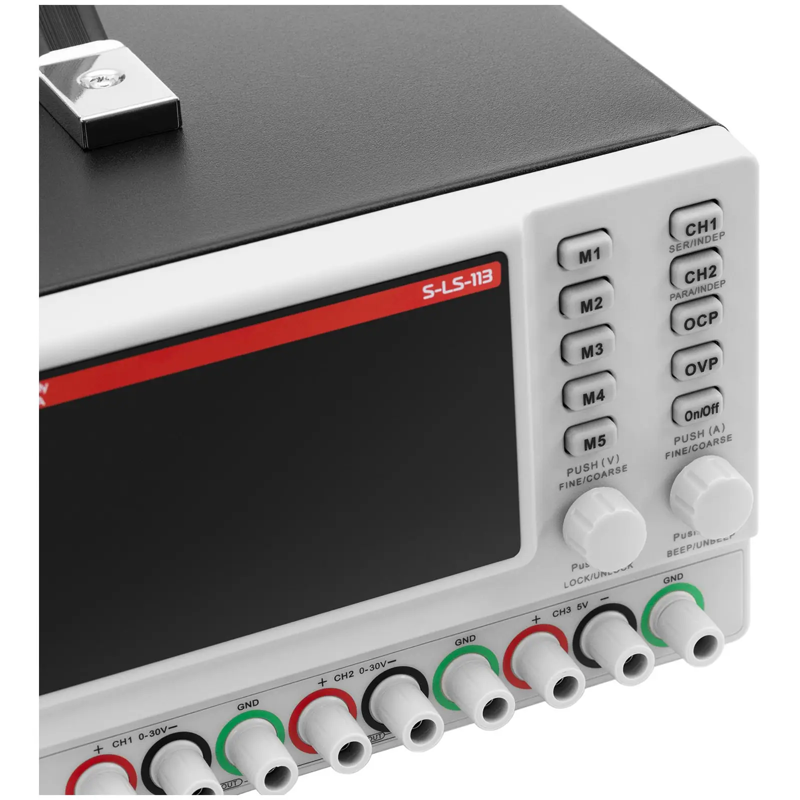 Labor tápegység - 0–30 V - 0–5 A DC - 550 W - 5 memóriahely - LED kijelző