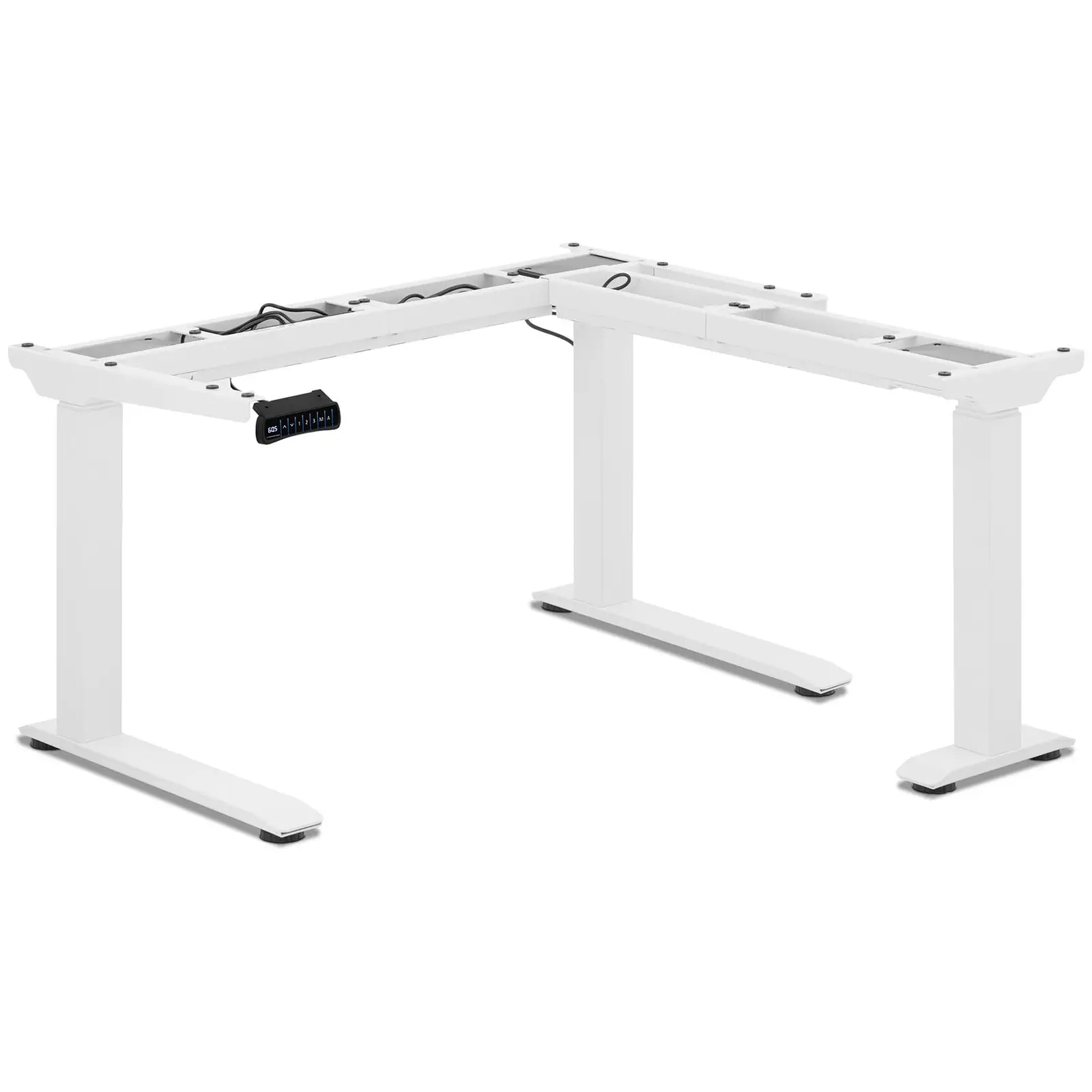 Állítható magasságú sarok asztal keret - magasság: 60–125 cm - szélesség: 110–190 cm (bal) / 90–150 cm (jobb)