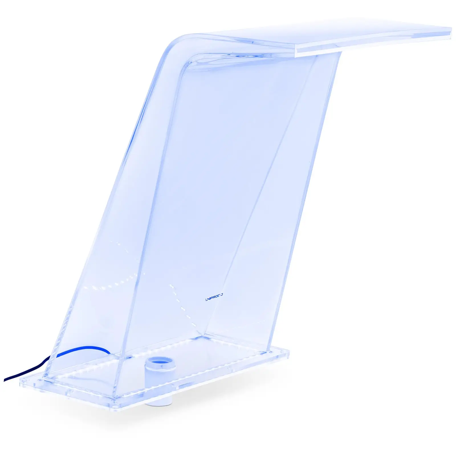 Medence szökőkút - 45 cm - LED világítás - kék/fehér - 395 mm-es vízkivezető nyílás