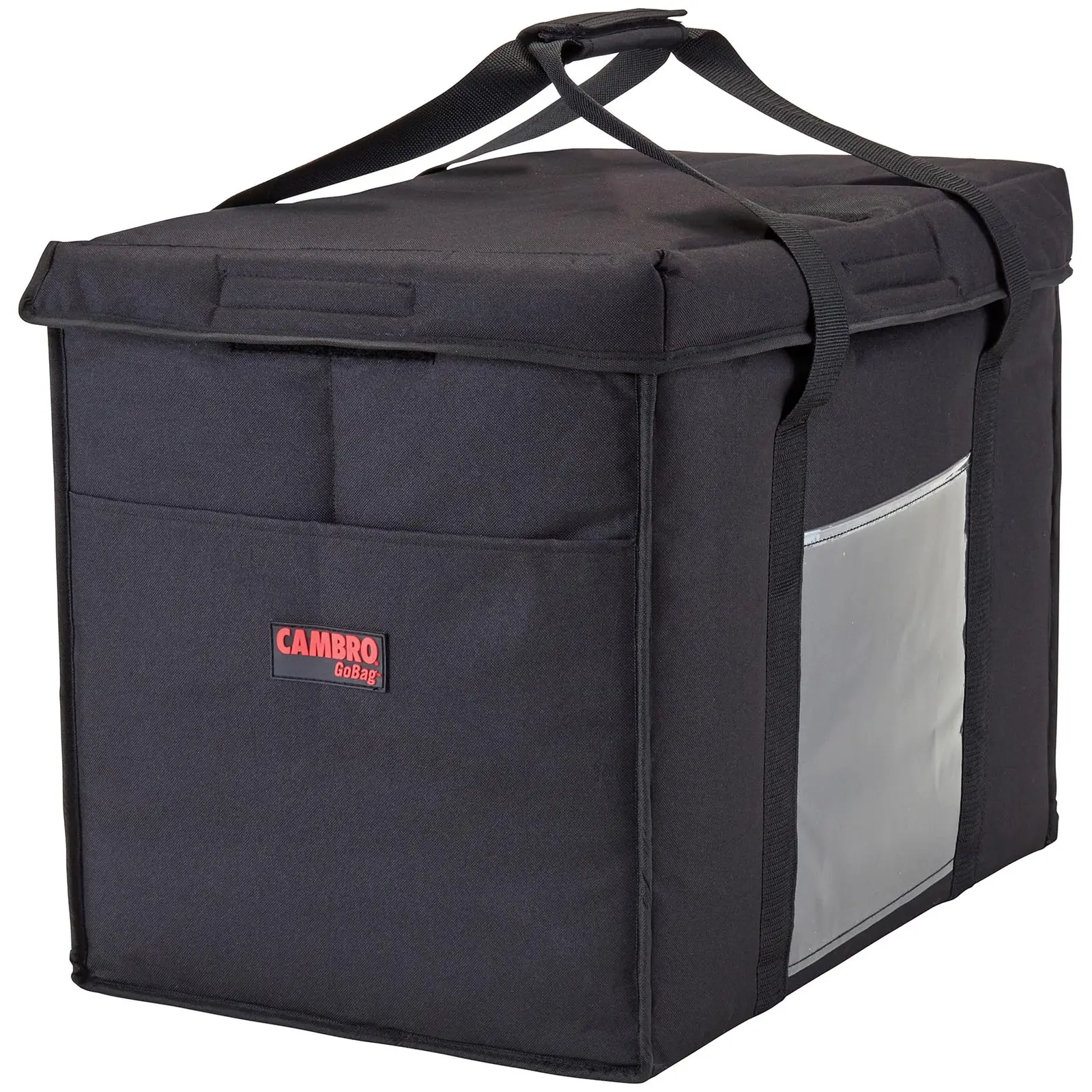 Ételszállító táska – 53.5 x 35.5 x 43 cm – Fekete – összehajtható