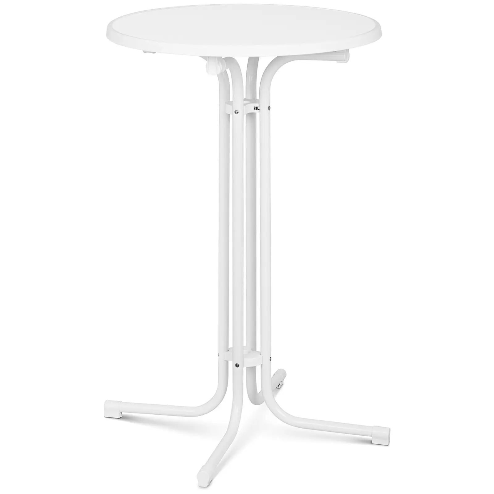 Bárasztal - Ø 70 cm - összecsukható - fehér