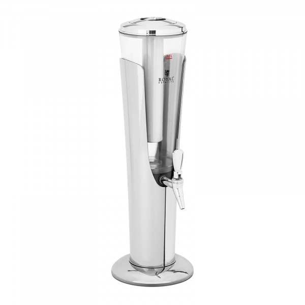 B-termék Gyümölcslé adagoló - 3 L - hűtőrendszer - 198 mm-es poharakhoz - LED világítással - ezüst - Royal Catering