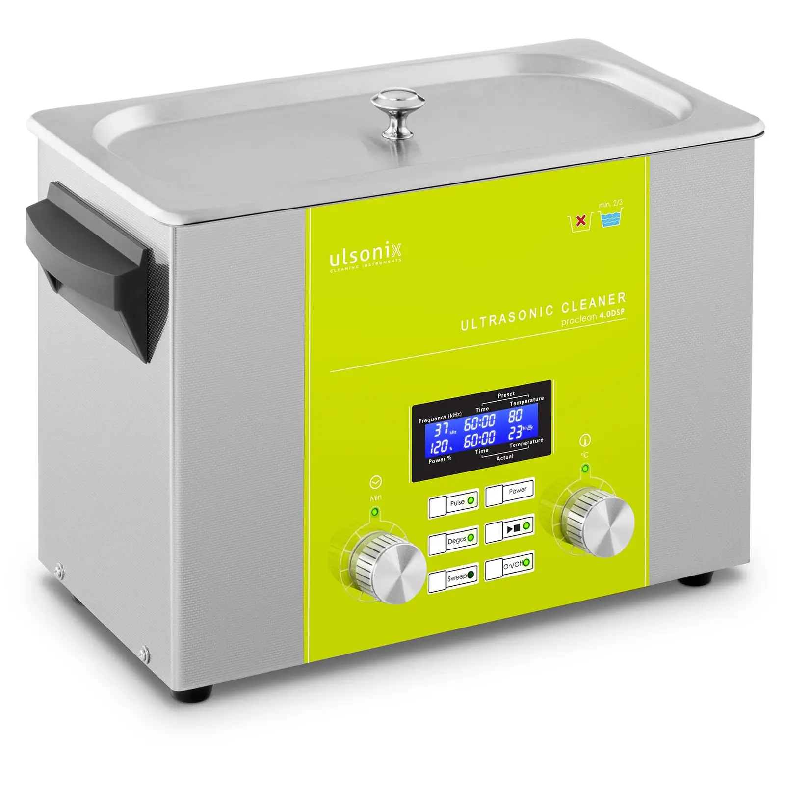 Ultrahangos tisztító - 4 liter - Degas - Sweep - Puls