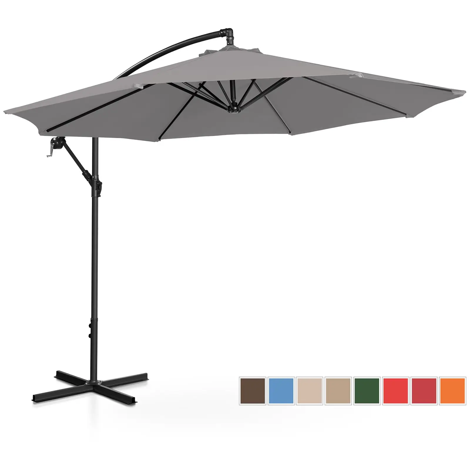 Lámpa formájú napernyő - Dark grey - kerek - Ø 300 cm - dönthető