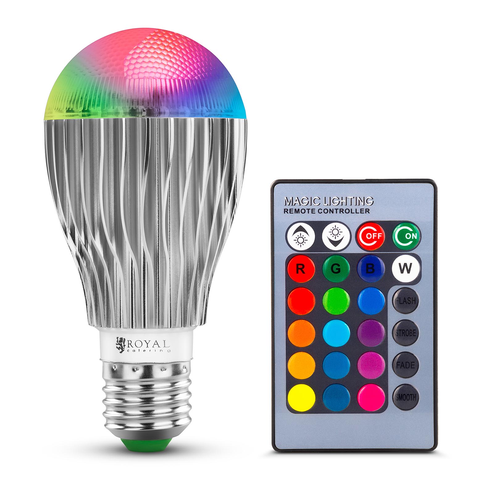 RGB LED lámpa távirányítóval - 16 színbeállítás - 5 W