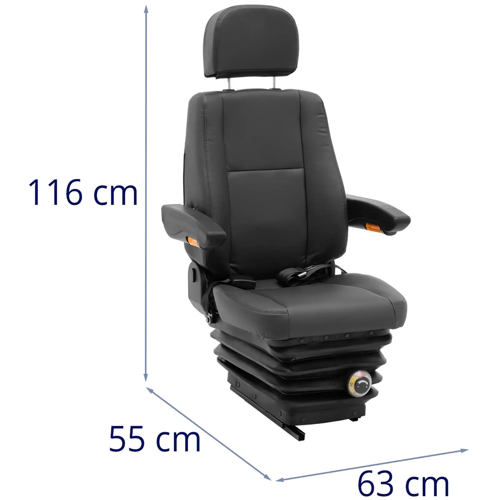 Traktor ülés - 52 x 50 cm - állítható - felfüggesztés
