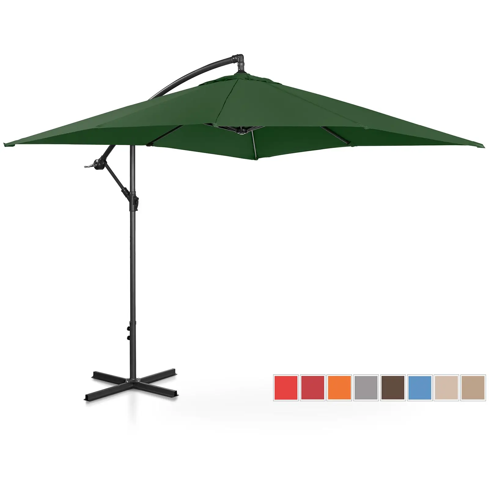 Lámpa formájú napernyő - Green - négyszögletes -  250 x 250 cm - dönthető