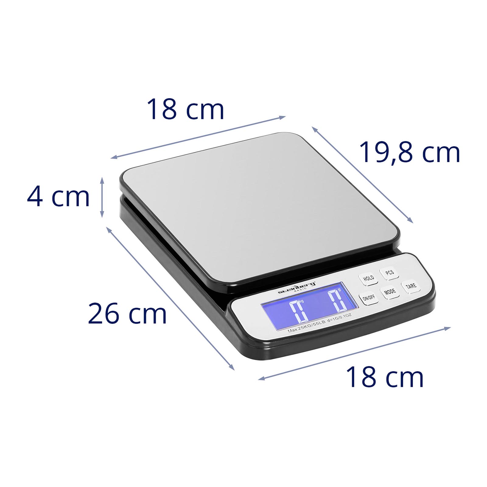 Digitális levélmérleg - 25 kg / 1 g